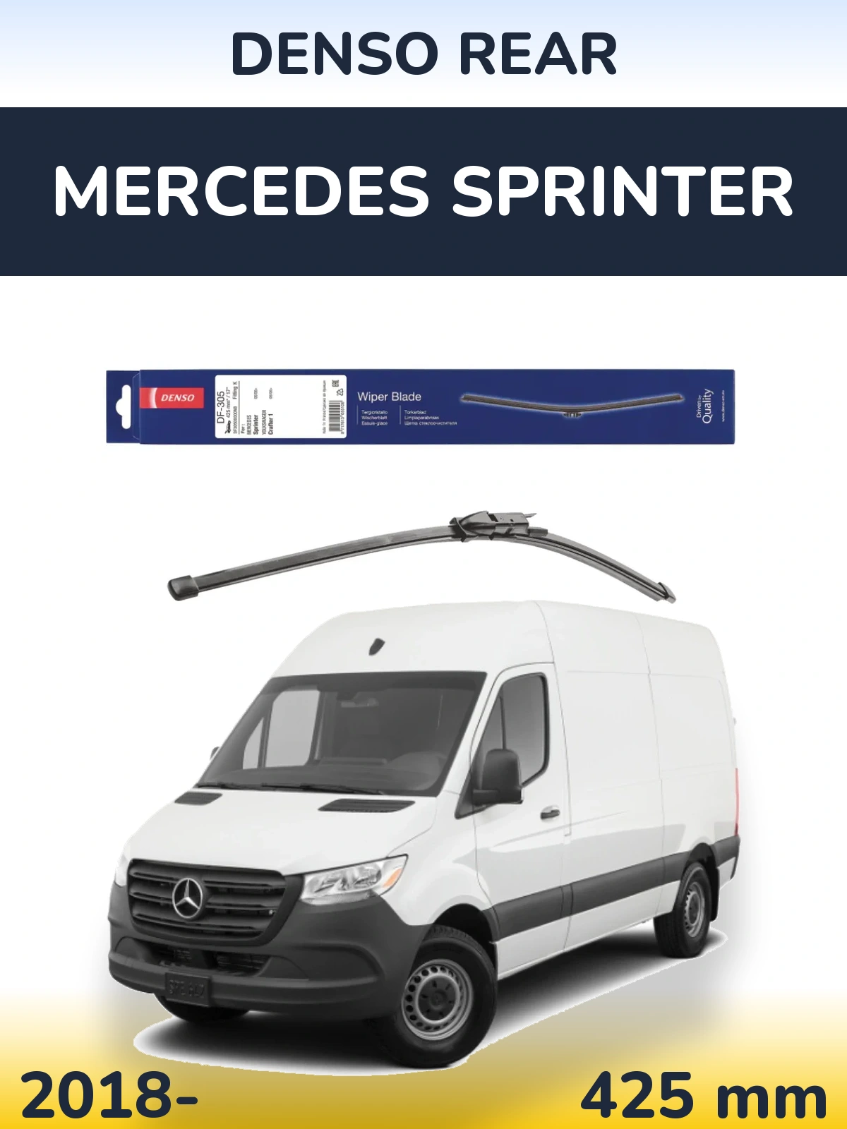 Rear wiper blade Denso Rear 425 mm for Mercedes Sprinter 2018-2026