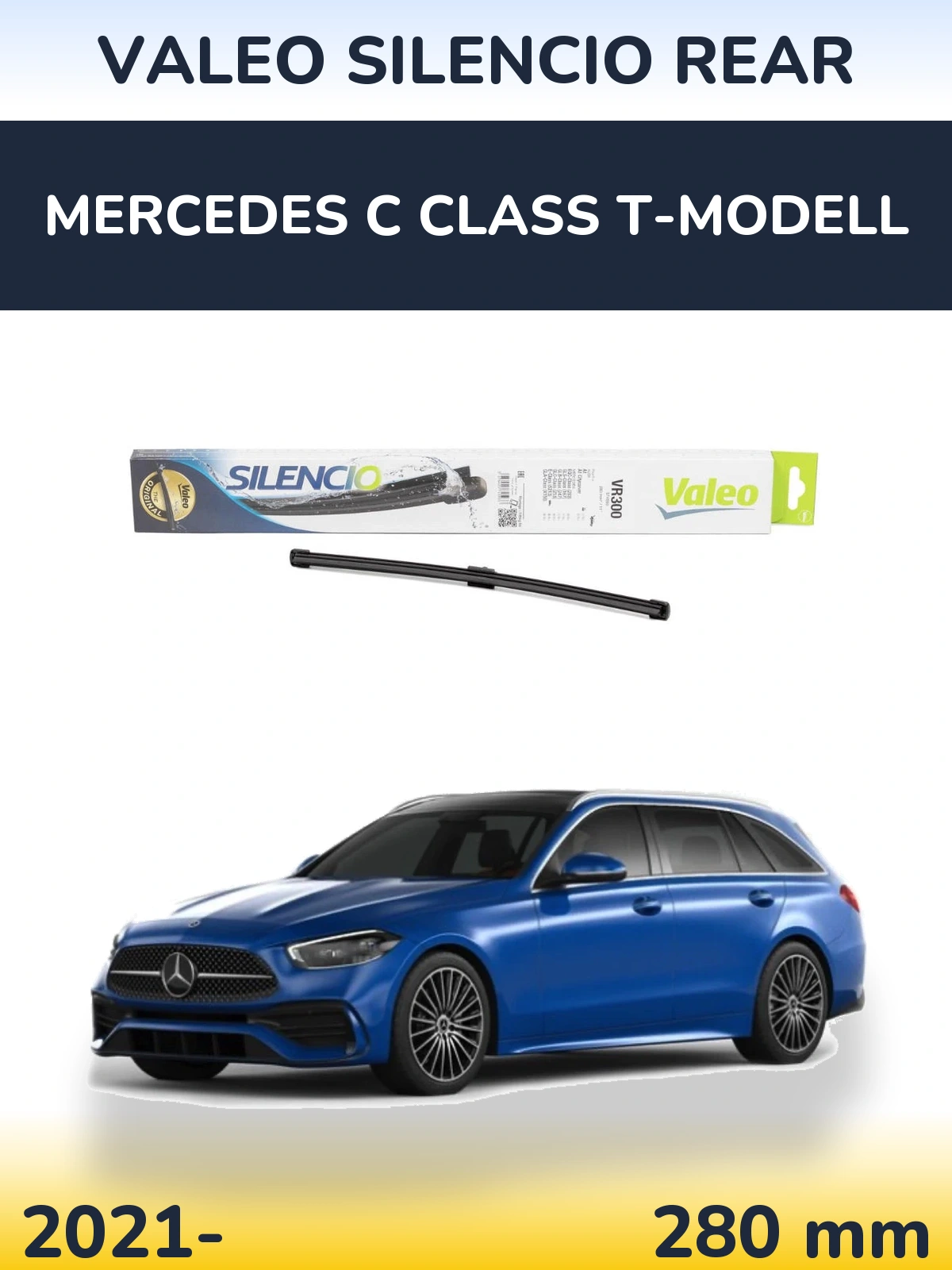 Rear wiper blade Valeo Silencio Rear 285 mm for Mercedes C Class T-Modellol 2021-2026