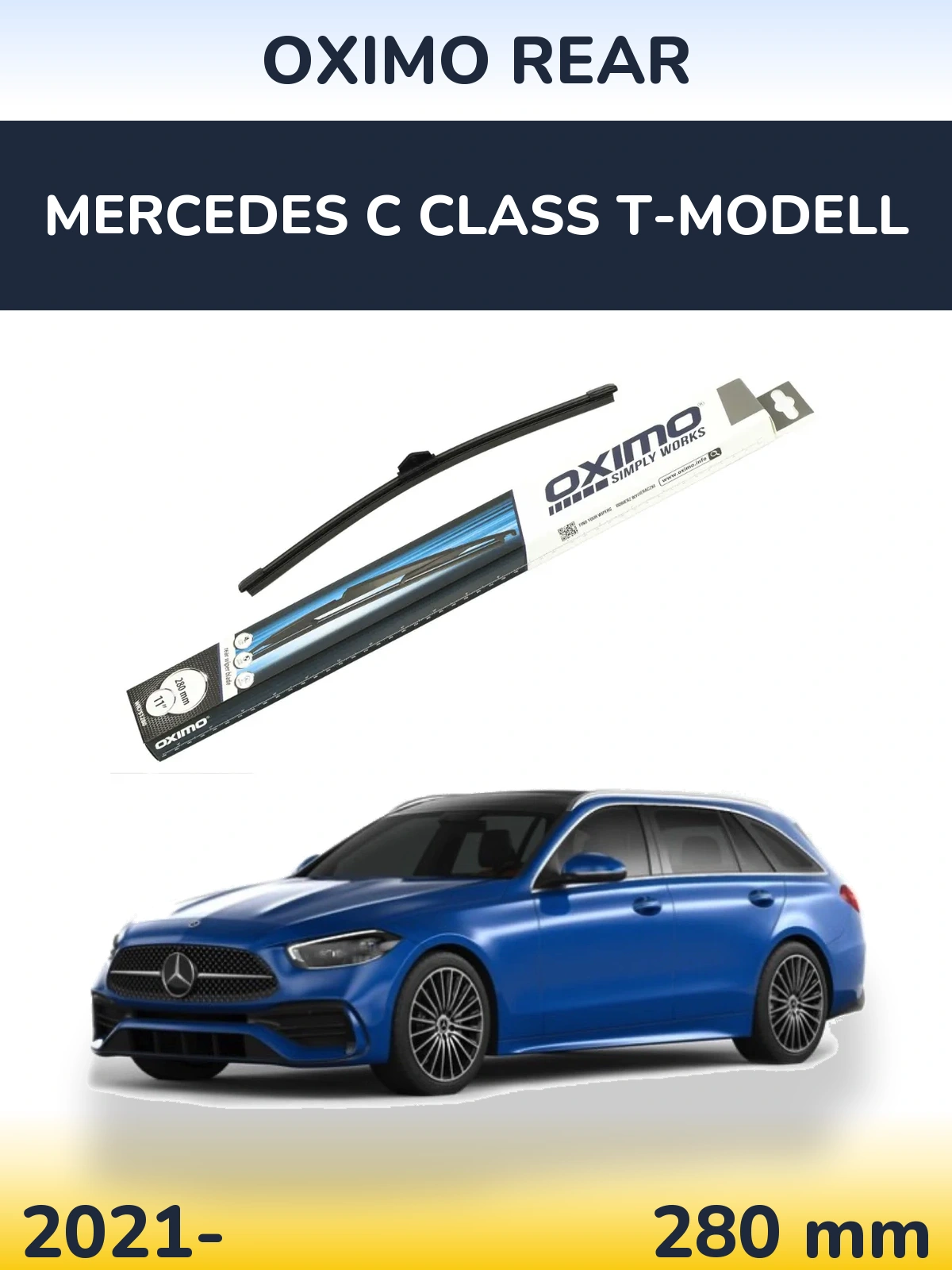 Задний дворник Oximo Rear 280 мм для Mercedes C Class T-Модельl 2021-2026