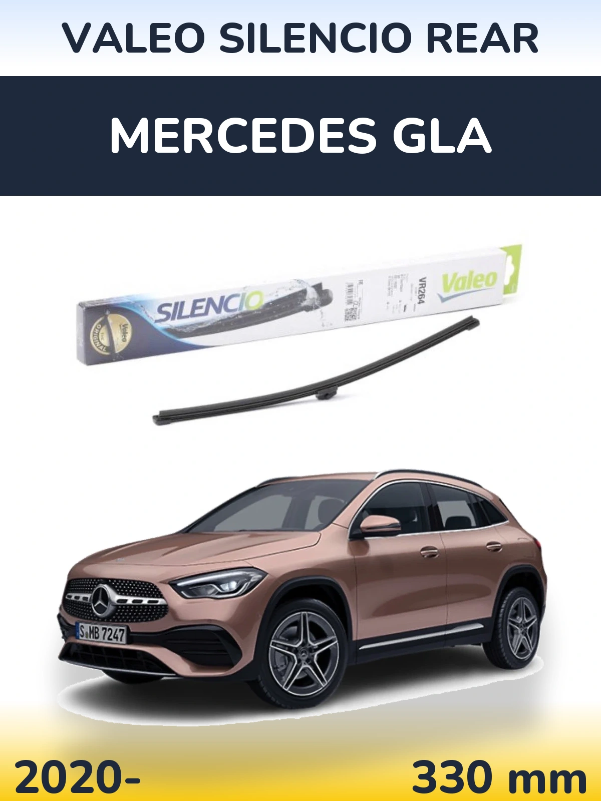 Rear wiper blade Valeo Silencio Rear 320 mm for Mercedes GLA 2020-2026
