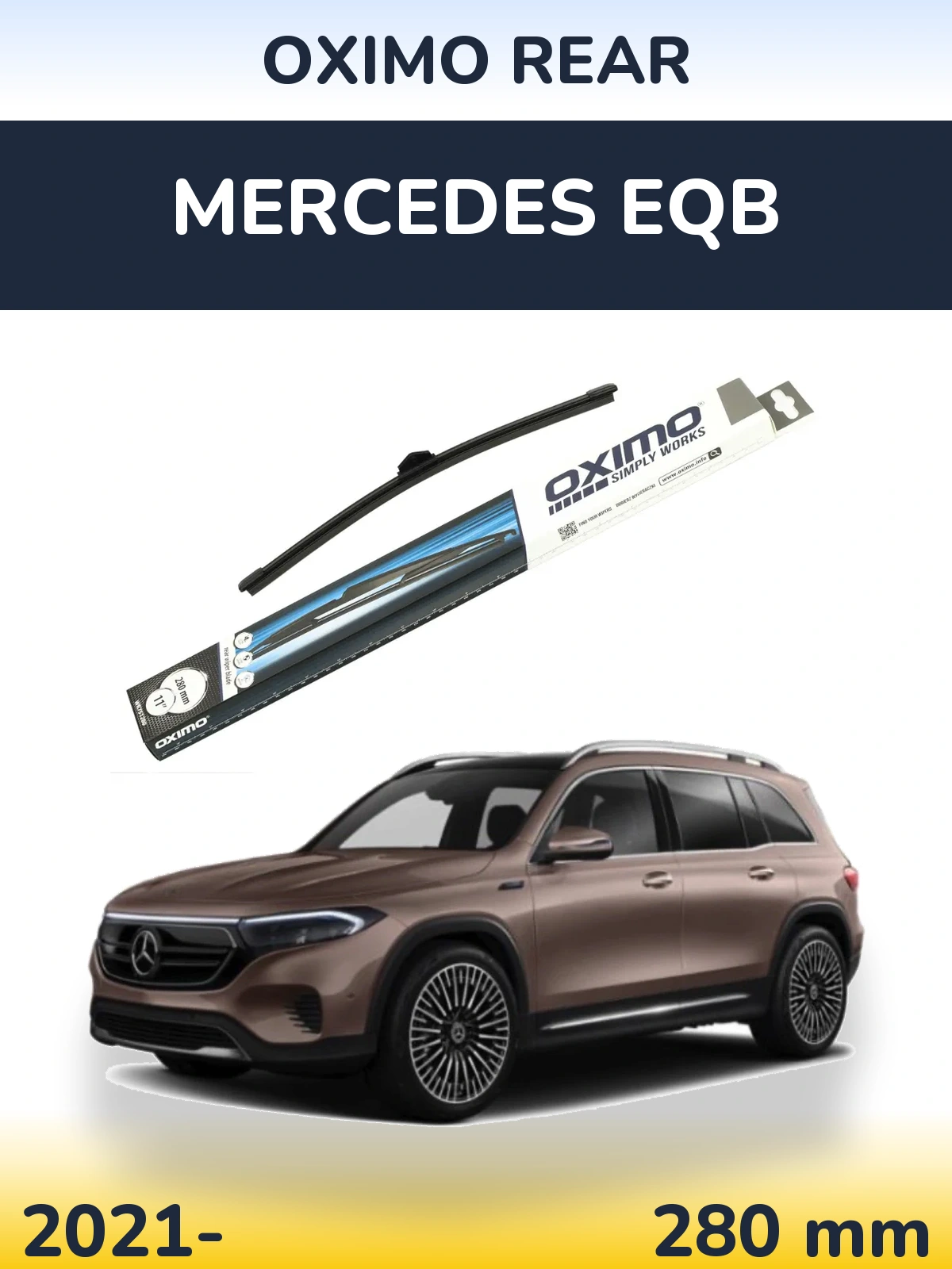 Задний дворник Oximo Rear 280 мм для Mercedes EQB 2021-2026
