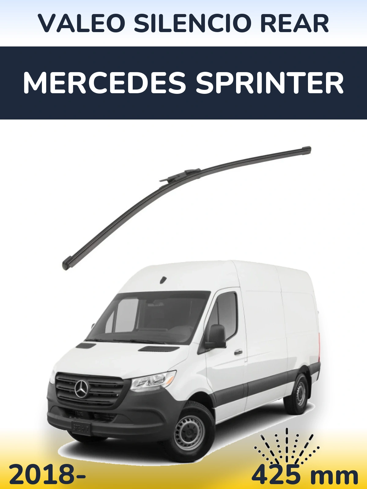 Rear wiper blade Valeo Silencio Rear 425 mm for Mercedes Sprinter 2018-2026