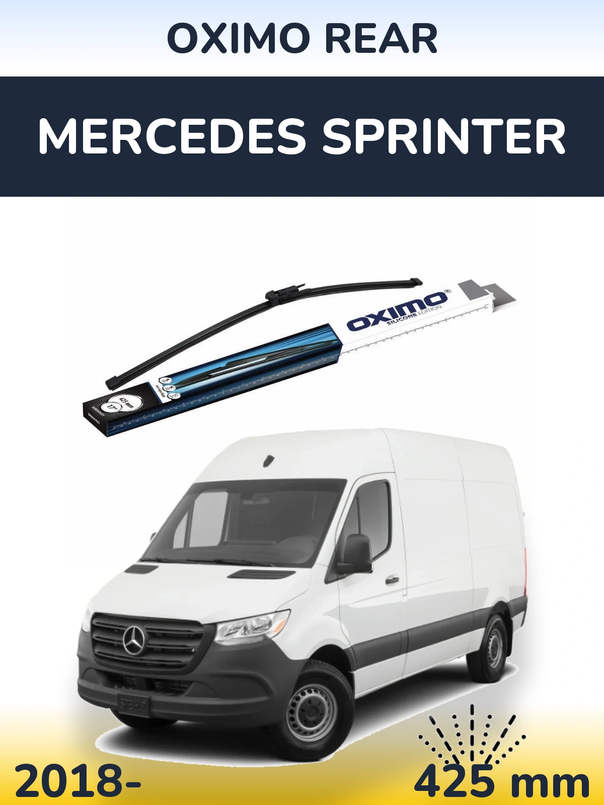 Rear wiper blade Oximo Rear 425 mm for Mercedes Sprinter 2018-2026