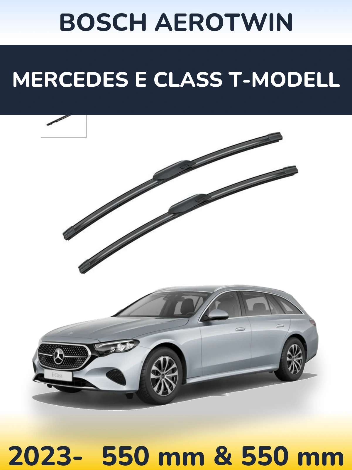 Комплект передніх щіток BOSCH AeroTwin 550 & 550 мм для Mercedes E Class T-Модельl 2023-2026