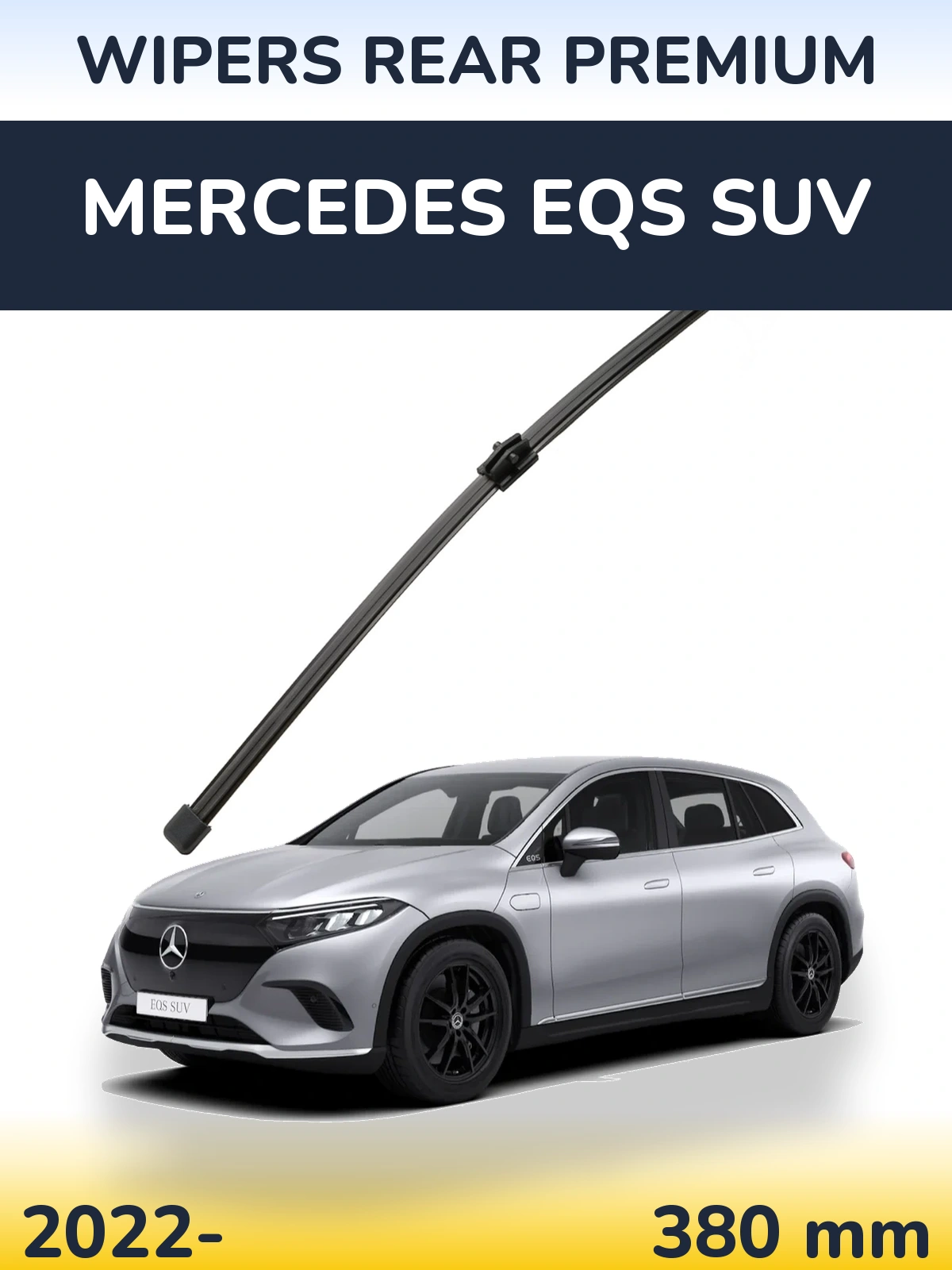 Rear wiper blade WIPERS REAR PREMIUM 380 mm for Mercedes EQS SUV 2022-2026