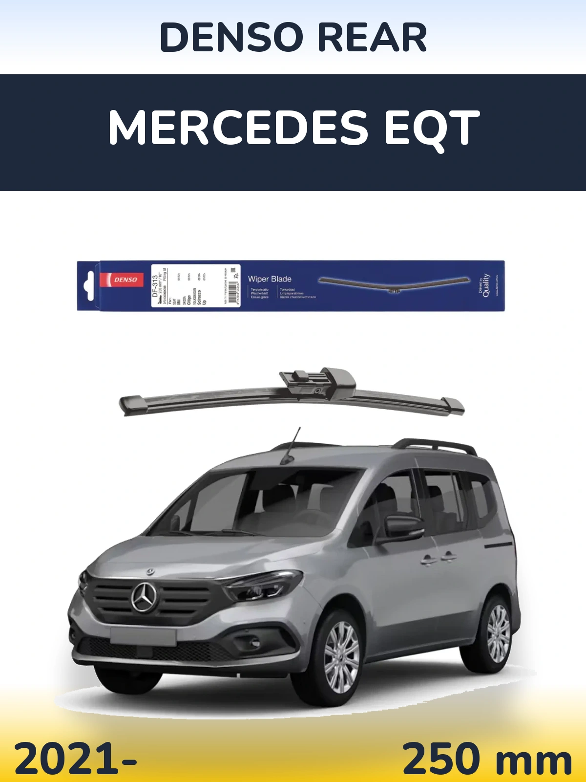 Rear wiper blade Denso Rear 250 mm for Mercedes EQT 2021-2026