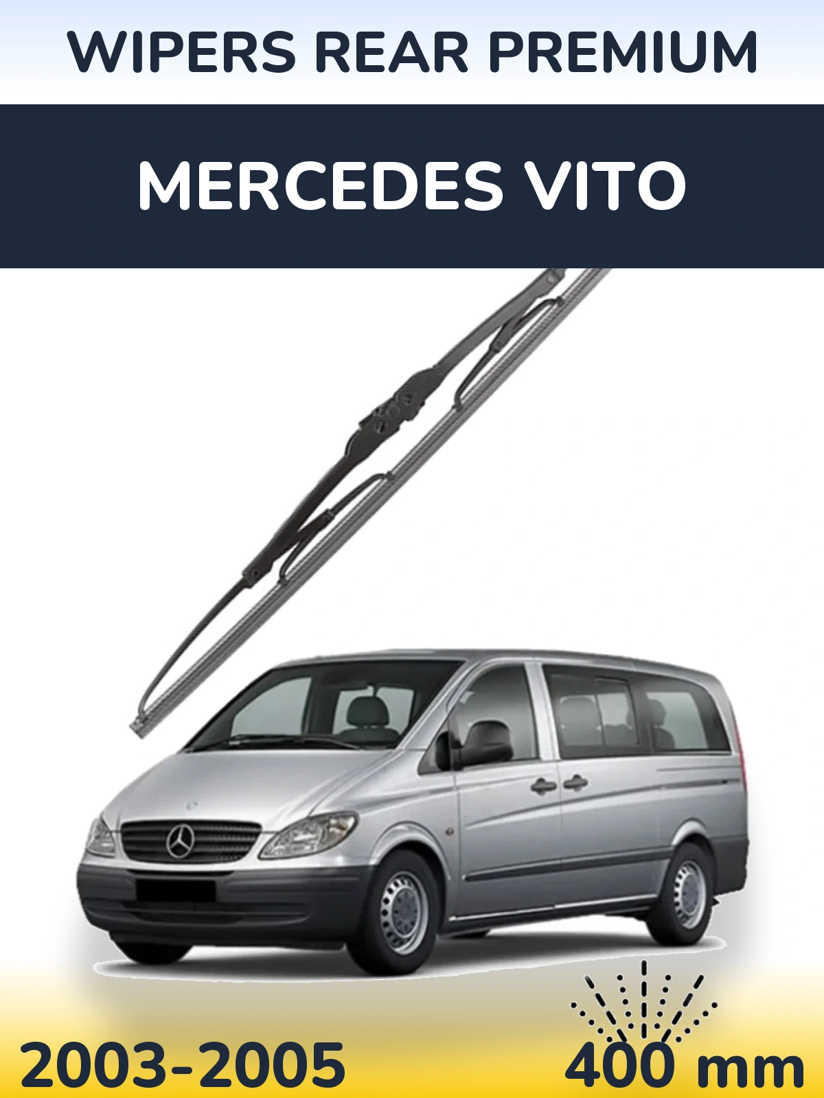 Rear wiper blade WIPERS REAR PREMIUM 400 mm for Mercedes Vito 2003-2005