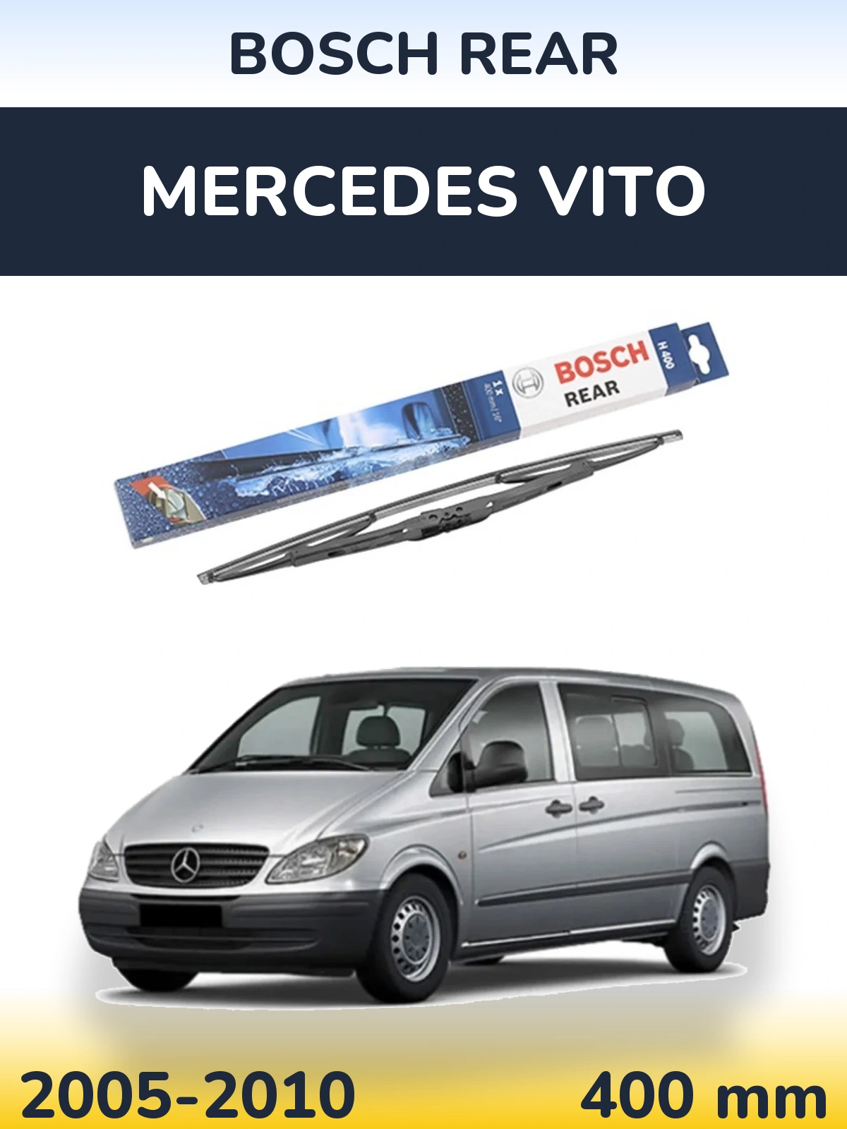 Rear wiper blade BOSCH Rear 400 mm for Mercedes Vito 2005-2010