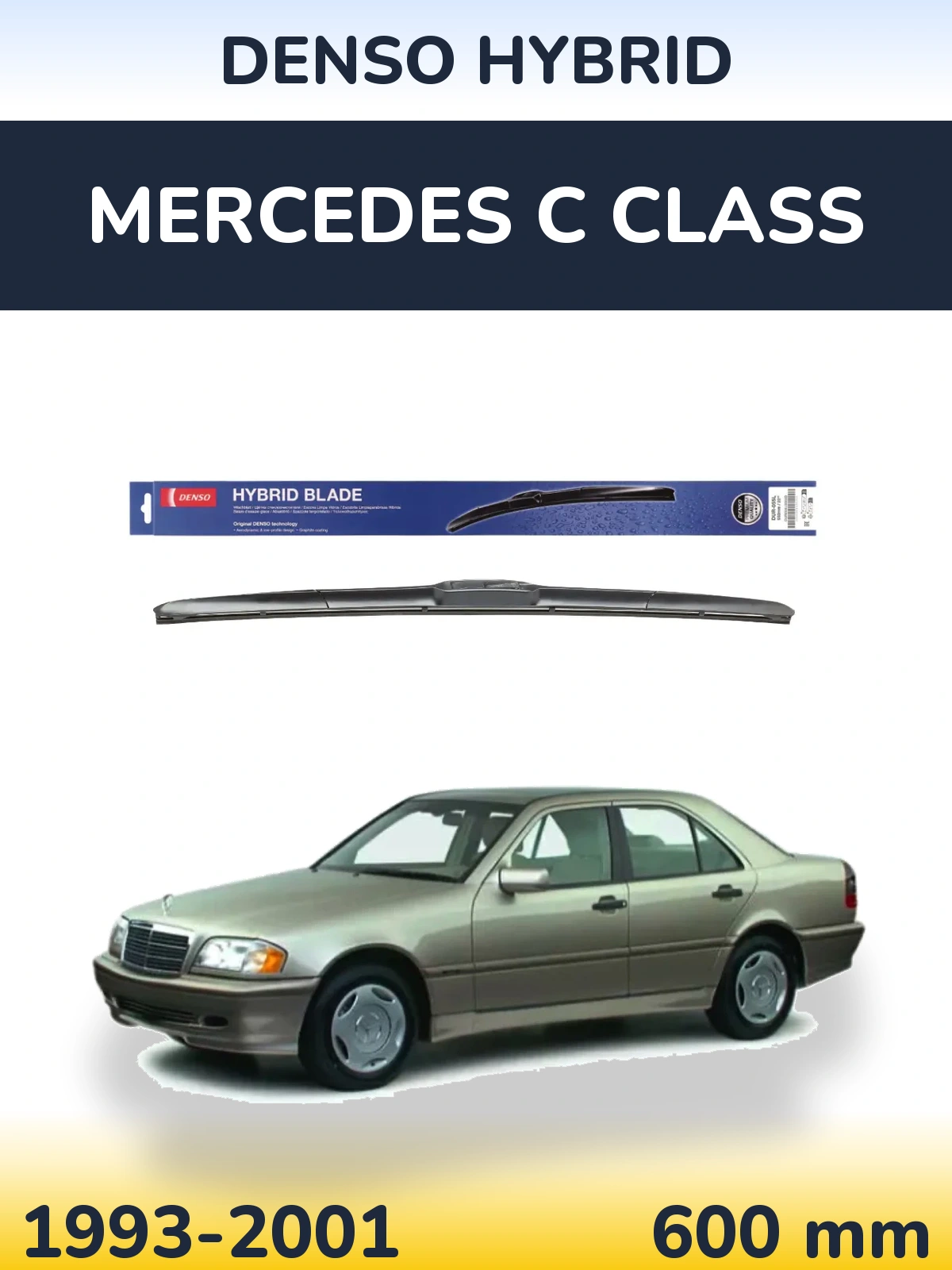 Передня щітка Denso Hybrid 600 мм для Mercedes C Class 1993-2001