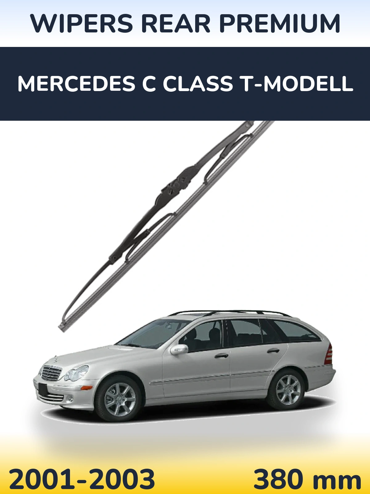 Rear wiper blade WIPERS REAR PREMIUM 380 mm for Mercedes C Class T-Modellol 2001-2003