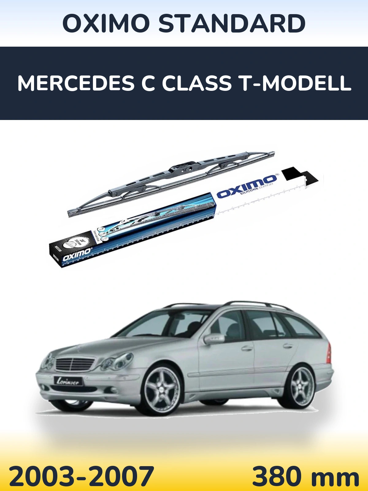 Rear wiper blade Oximo Standard 375 mm for Mercedes C Class T-Modell 2003-2007