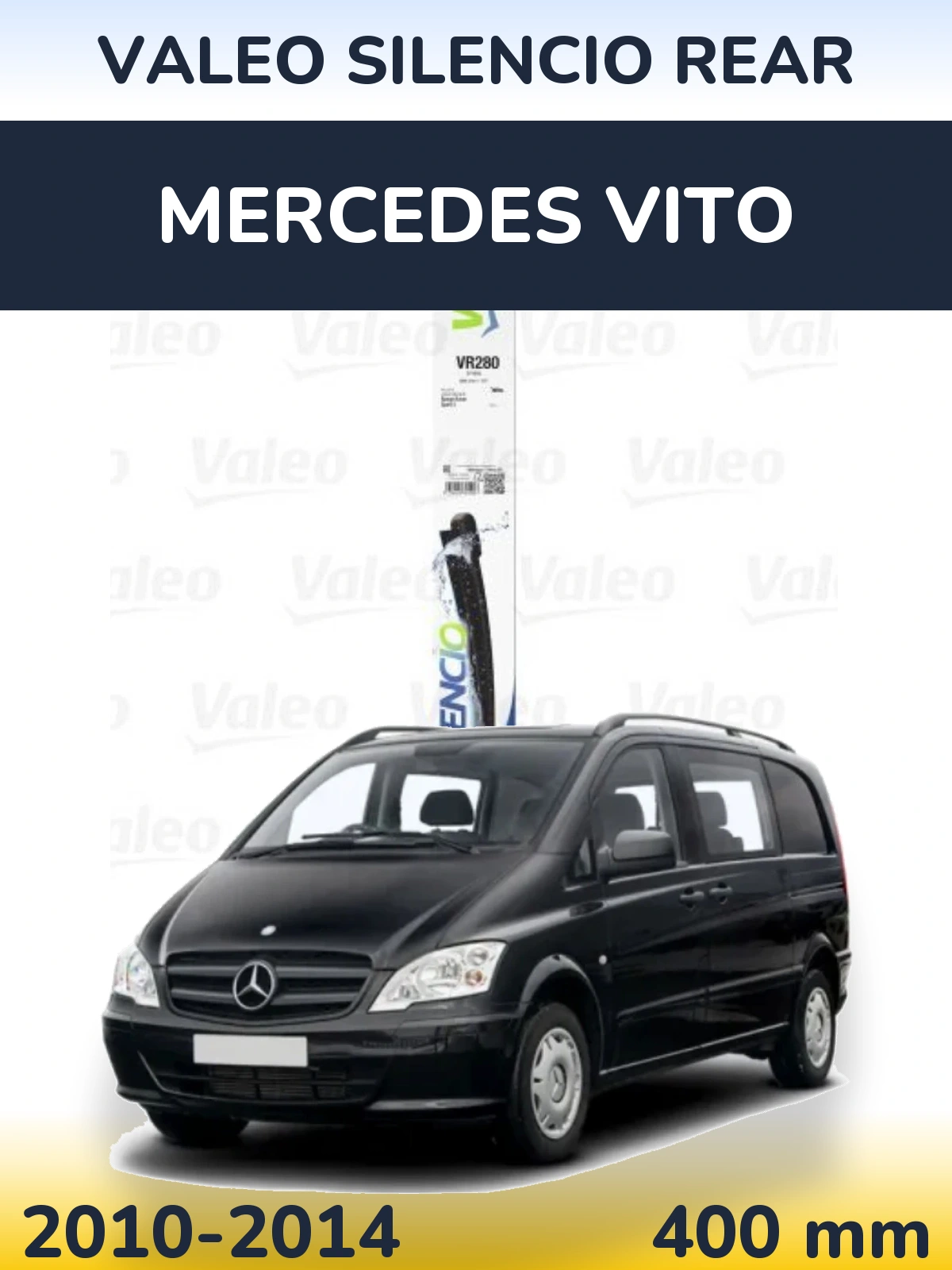 Rear wiper blade Valeo Silencio Rear 380 mm for Mercedes Vito 2010-2014