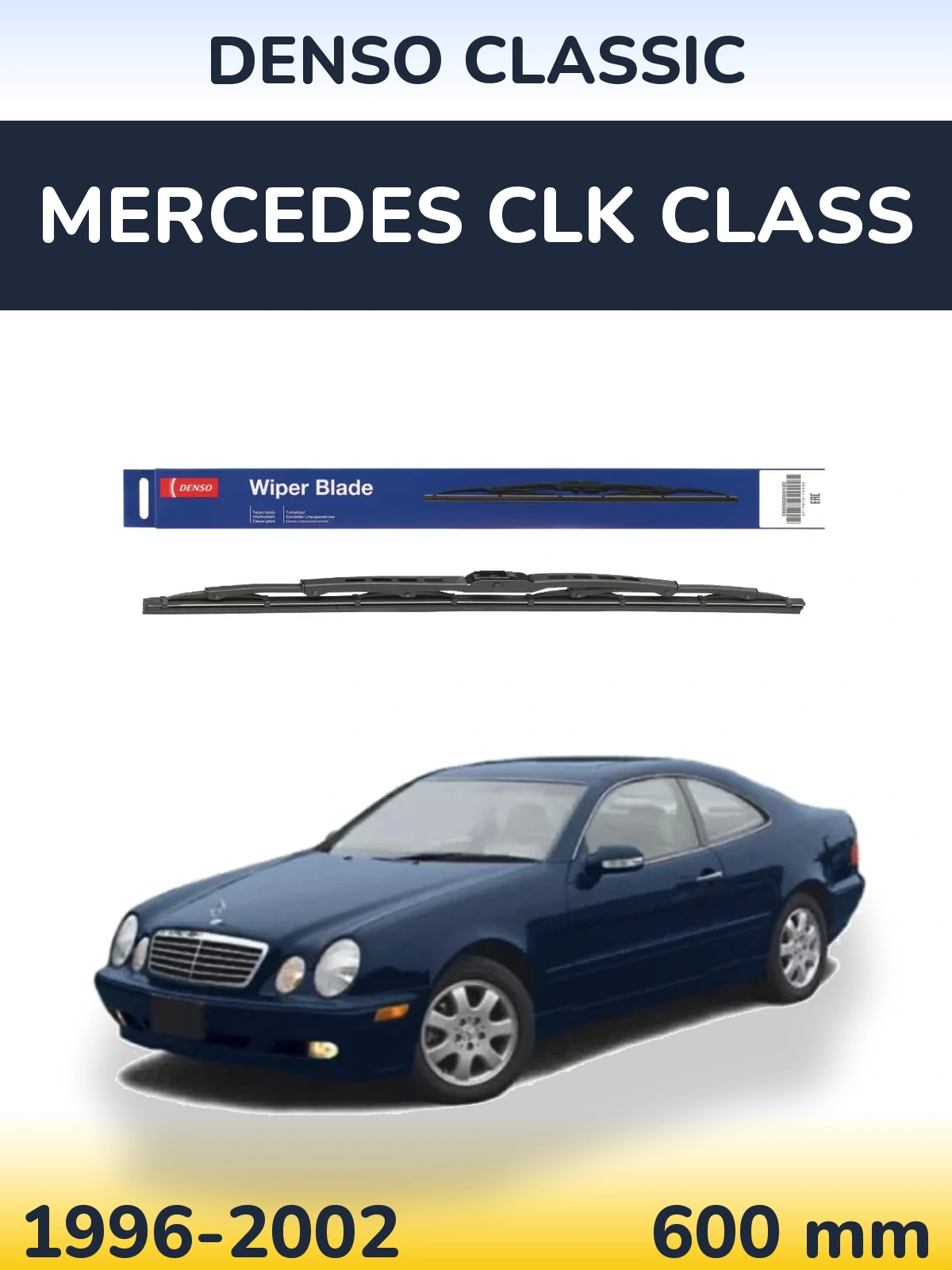 Передний дворник Denso Classic 600 мм для Mercedes CLK Class 1996-2002