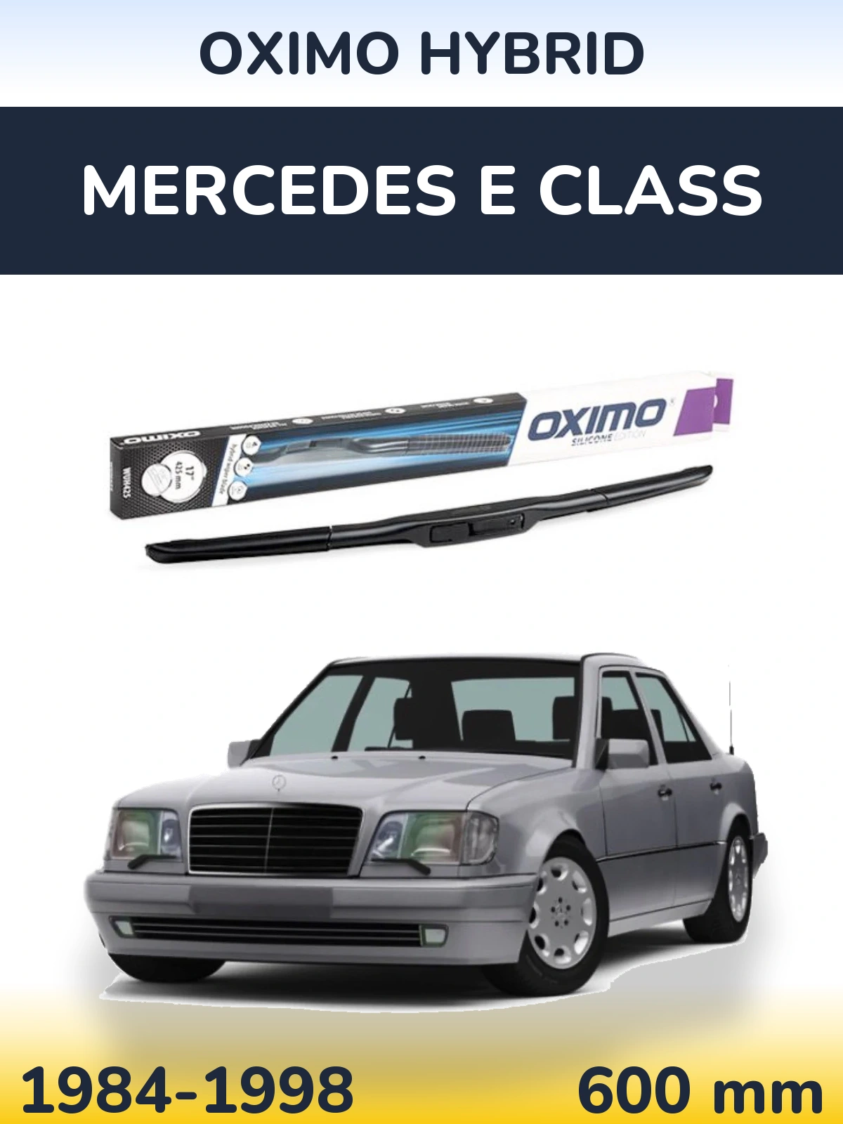 Front wiper blade Oximo Hybrid 600 mm for Mercedes E Class 1984-1998