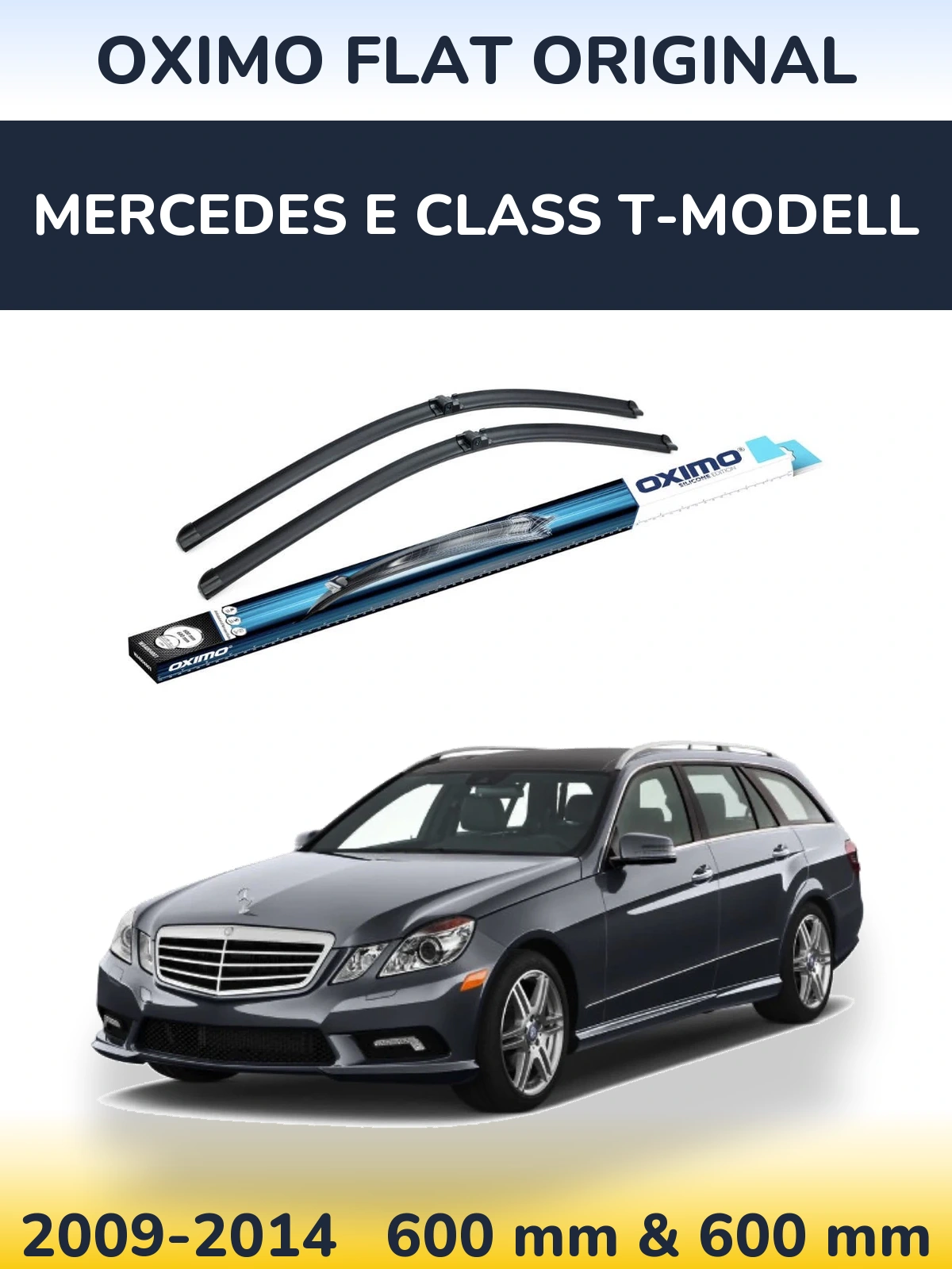 Комплект передних дворников Oximo Flat Original 600 & 600 мм для Mercedes E Class T-Модельl 2009-2014