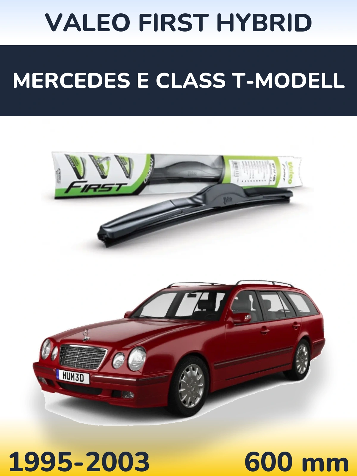 Front wiper blade Valeo First Hybrid 600 mm for Mercedes E Class T-Modellol 1995-2003