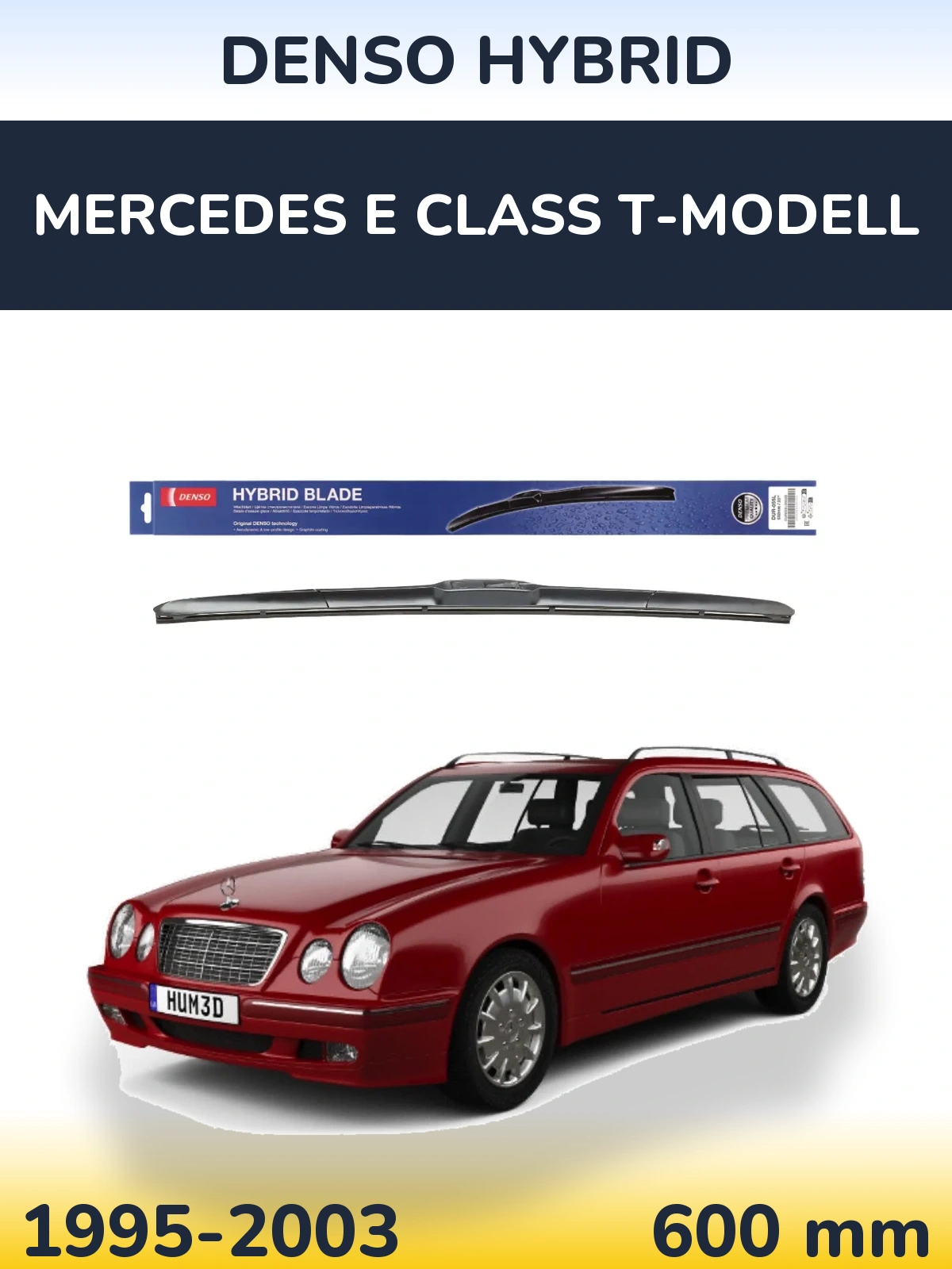 Передня щітка Denso Hybrid 600 мм для Mercedes E Class T-Модельl 1995-2003