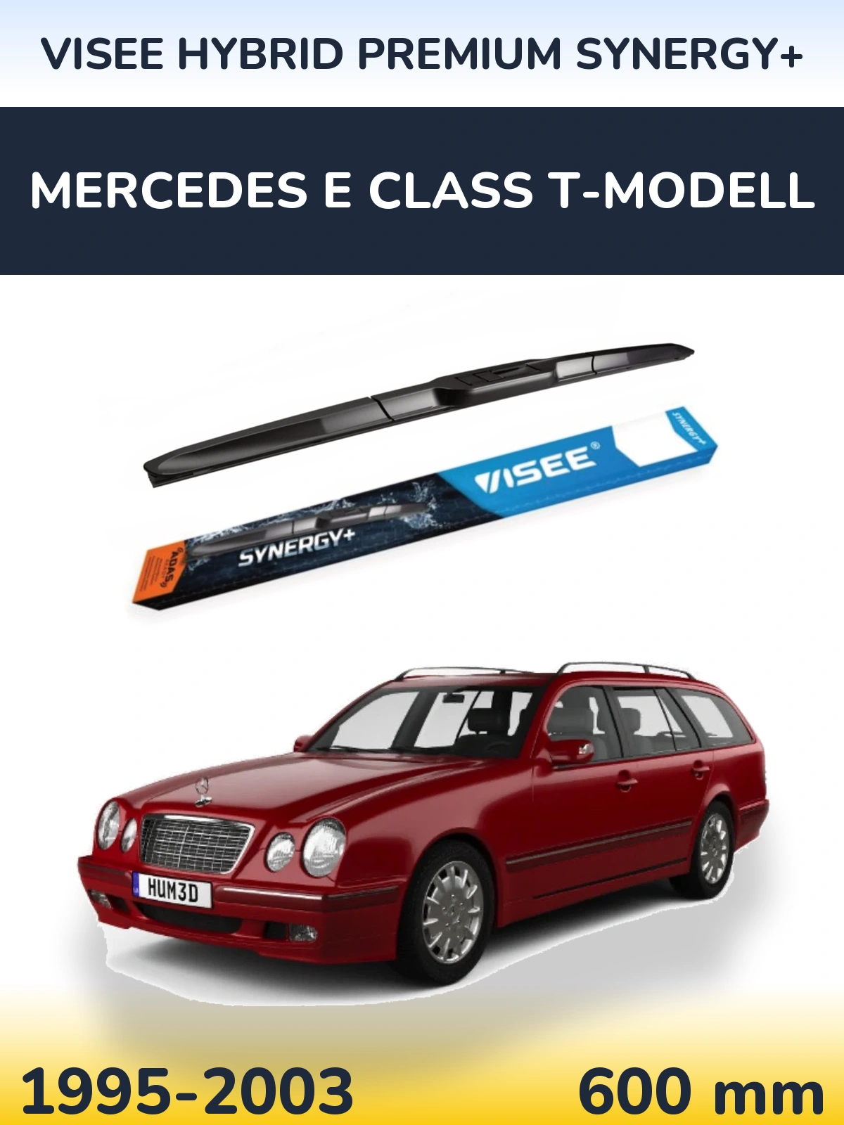 Front wiper blade VISEE HYBRID PREMIUM SYNERGY+ 600 mm for Mercedes E Class T-Modellol 1995-2003