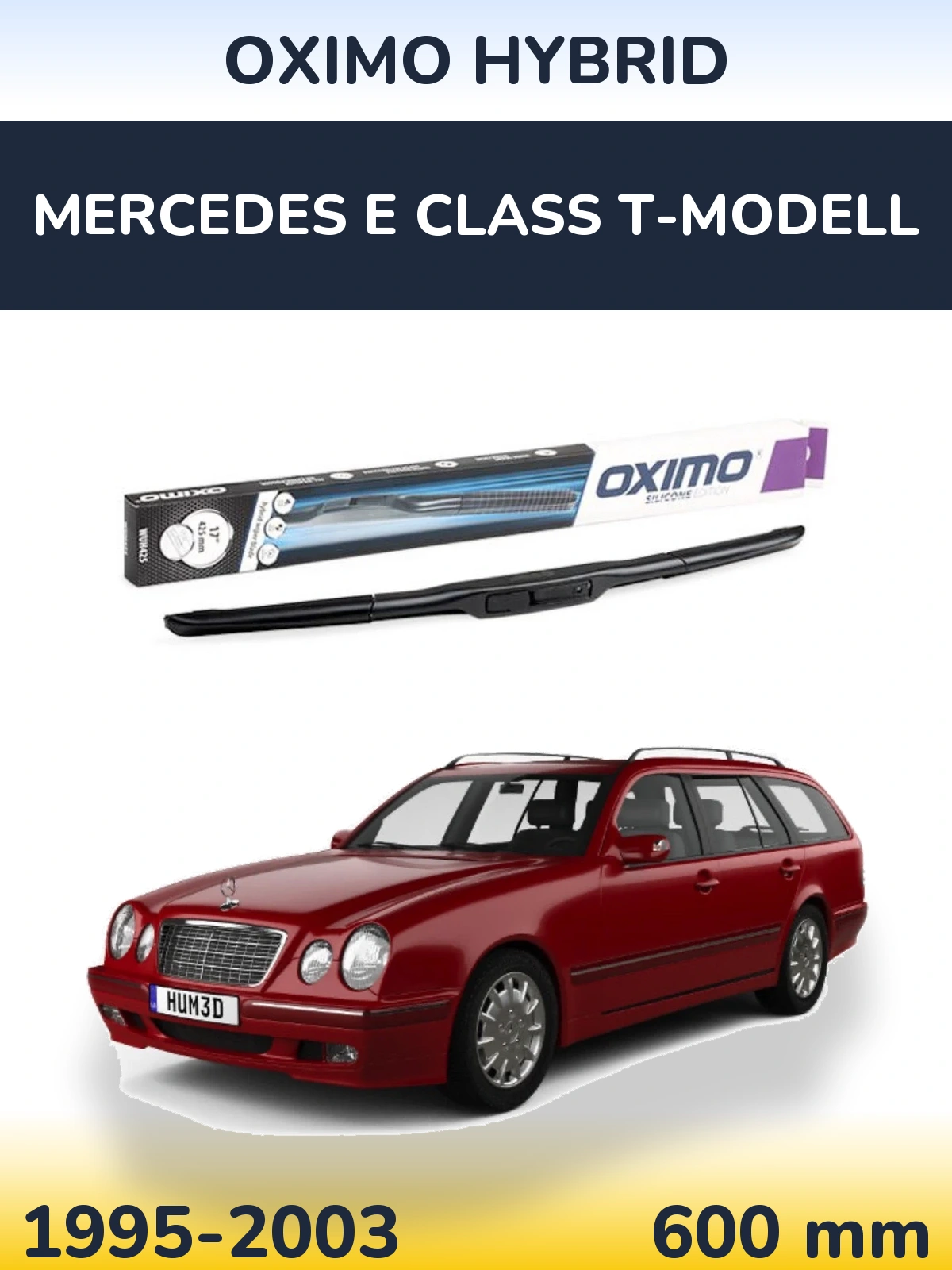 Front wiper blade Oximo Hybrid 600 mm for Mercedes E Class T-Modellol 1995-2003