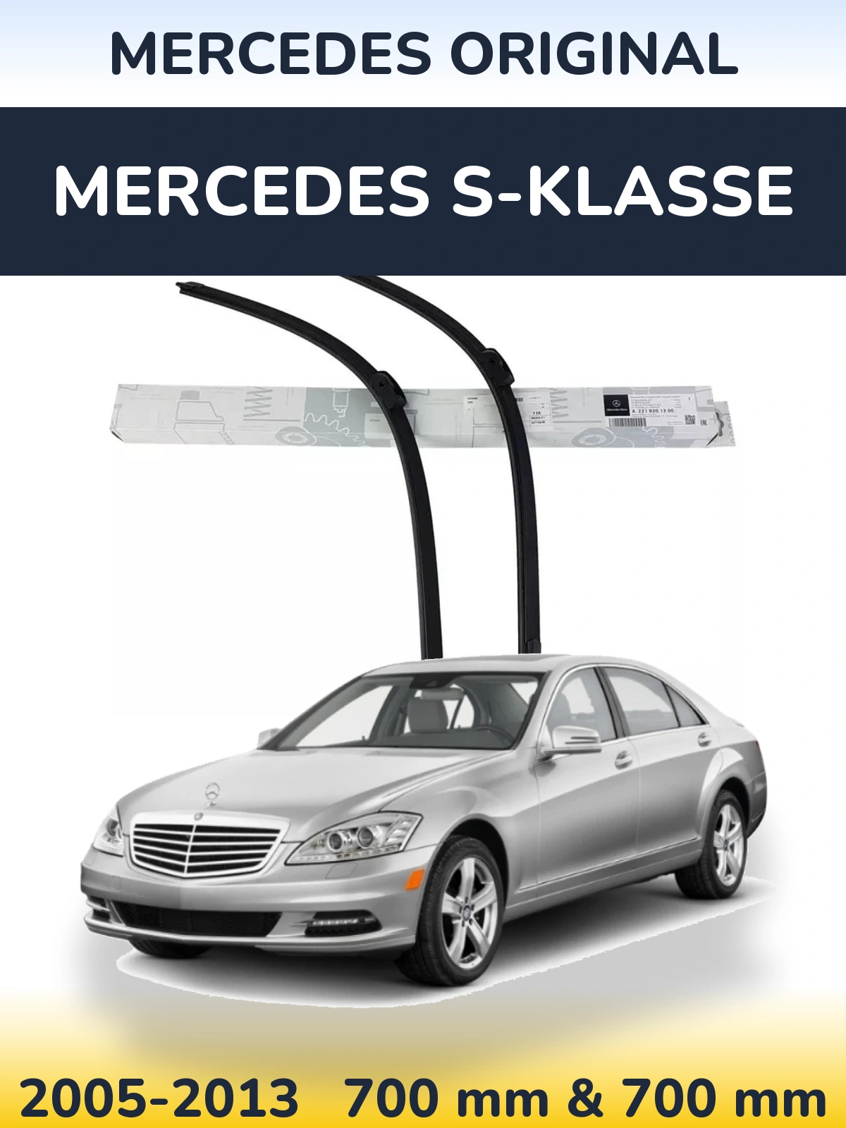 Front wiper blade set Mercedes OEM Mercedes Original 680 & 680 mm for Mercedes S-Klasse 2005-2013