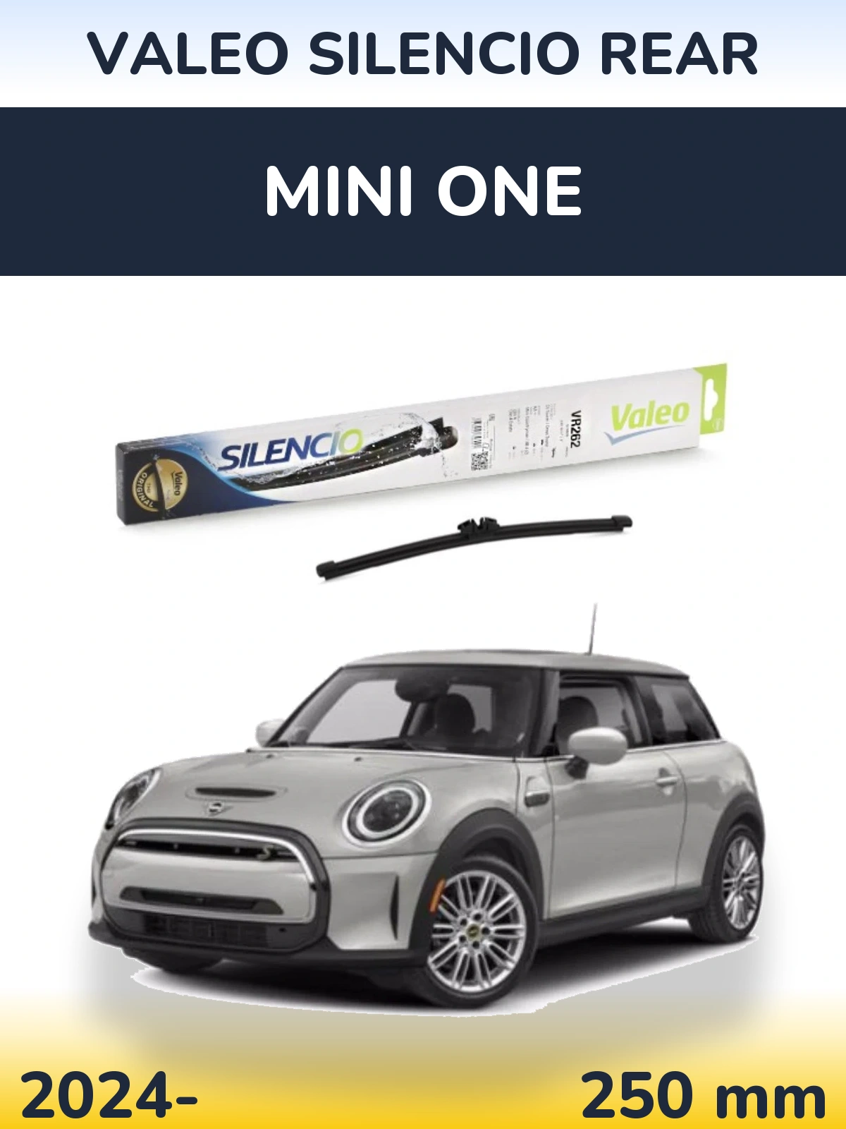 Rear wiper blade Valeo Silencio Rear 240 mm for MINI One 2024-2026