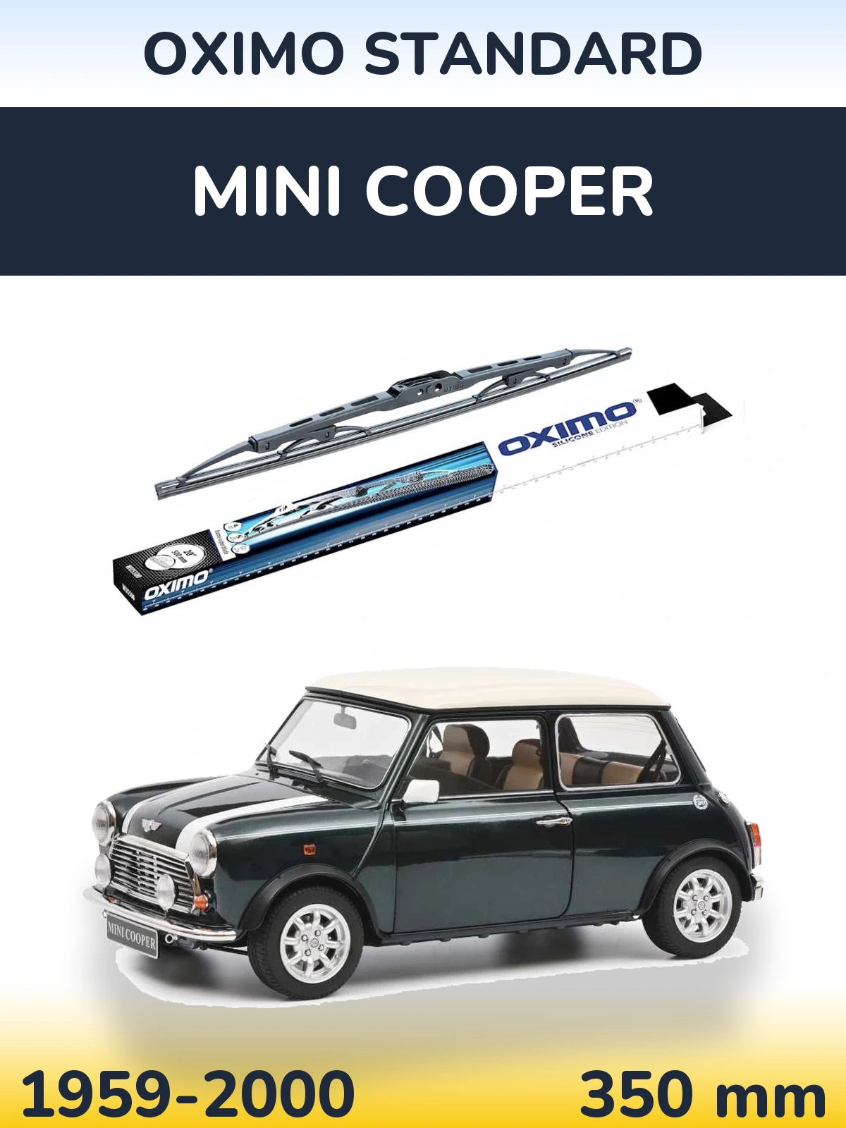 Rear wiper blade Oximo Standard 350 mm for MINI Cooper 1959-2000