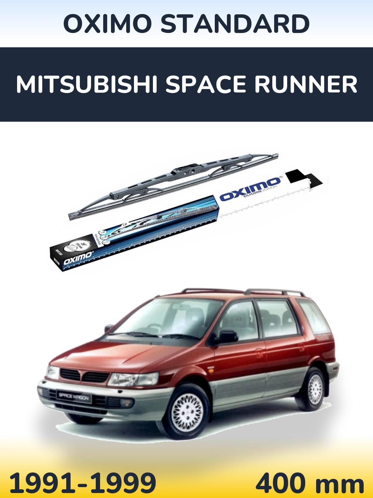 Rear wiper blade Oximo Standard 400 mm for Mitsubishi Space Runner 1991-1999