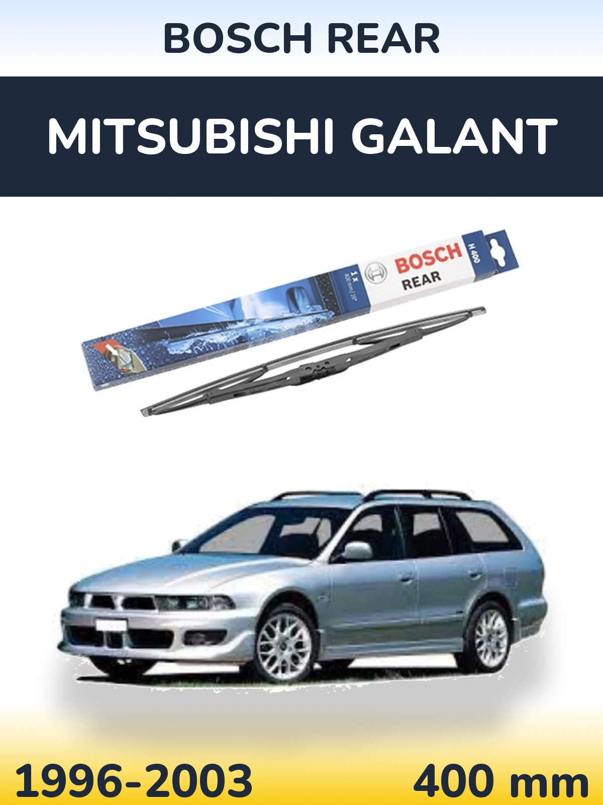 Rear wiper blade BOSCH Rear 400 mm for Mitsubishi Galant 1996-2003