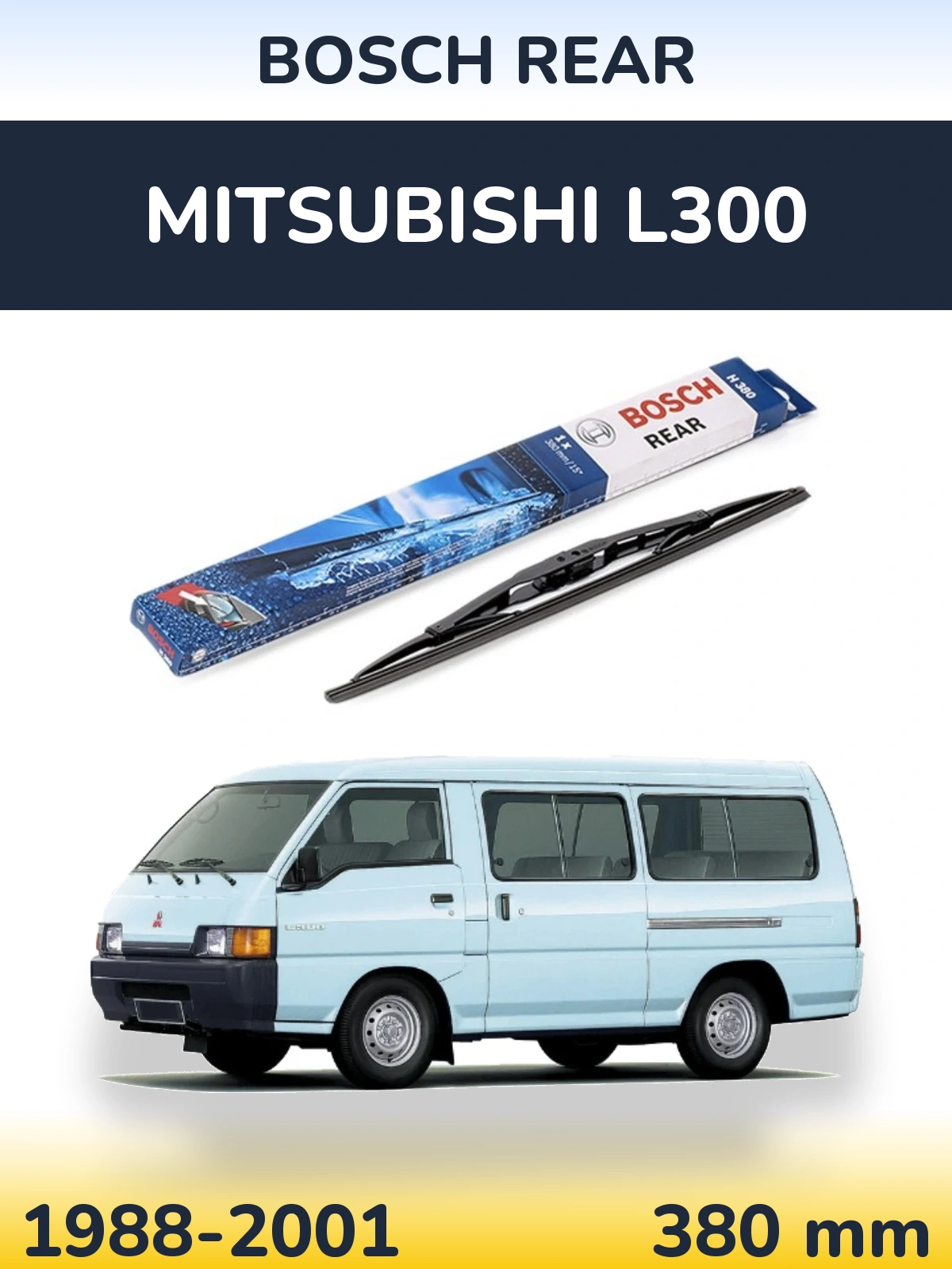 Rear wiper blade BOSCH Rear 380 mm for Mitsubishi L300 1988-2001