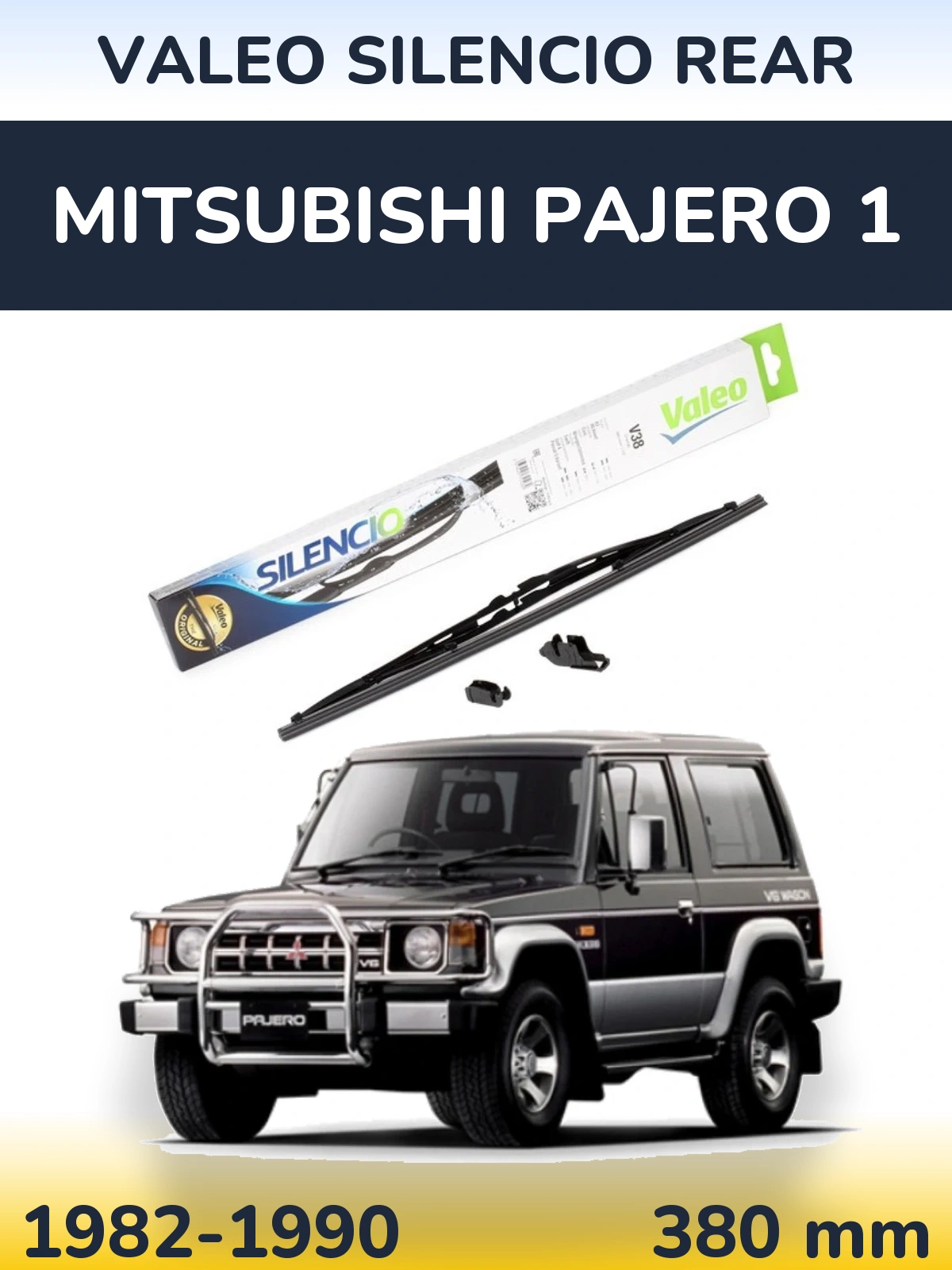 Rear wiper blade Valeo Silencio Rear 380 mm for Mitsubishi Pajero 1 1982-1990