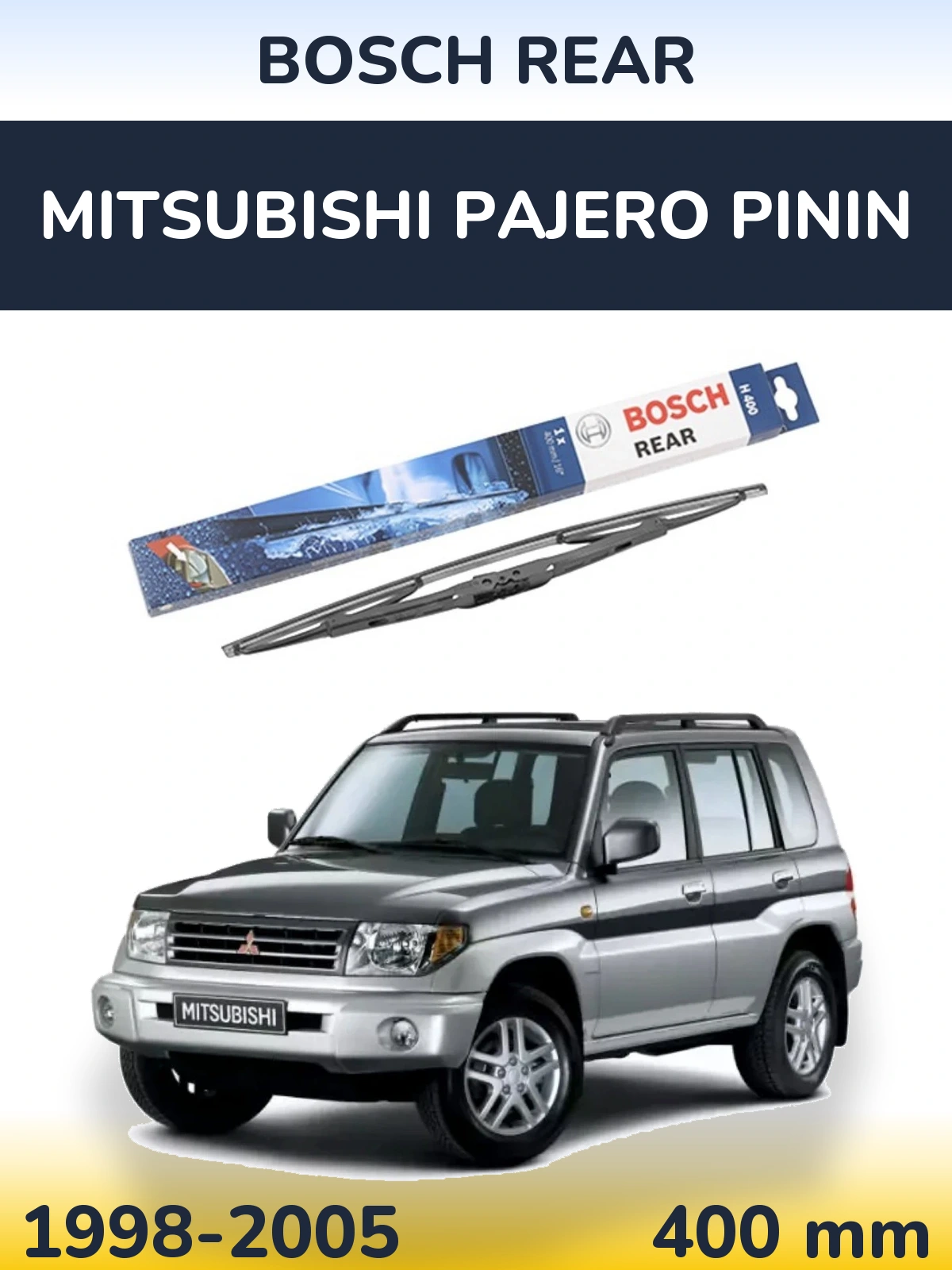 Rear wiper blade BOSCH Rear 400 mm for Mitsubishi Pajero Pinin 1998-2005