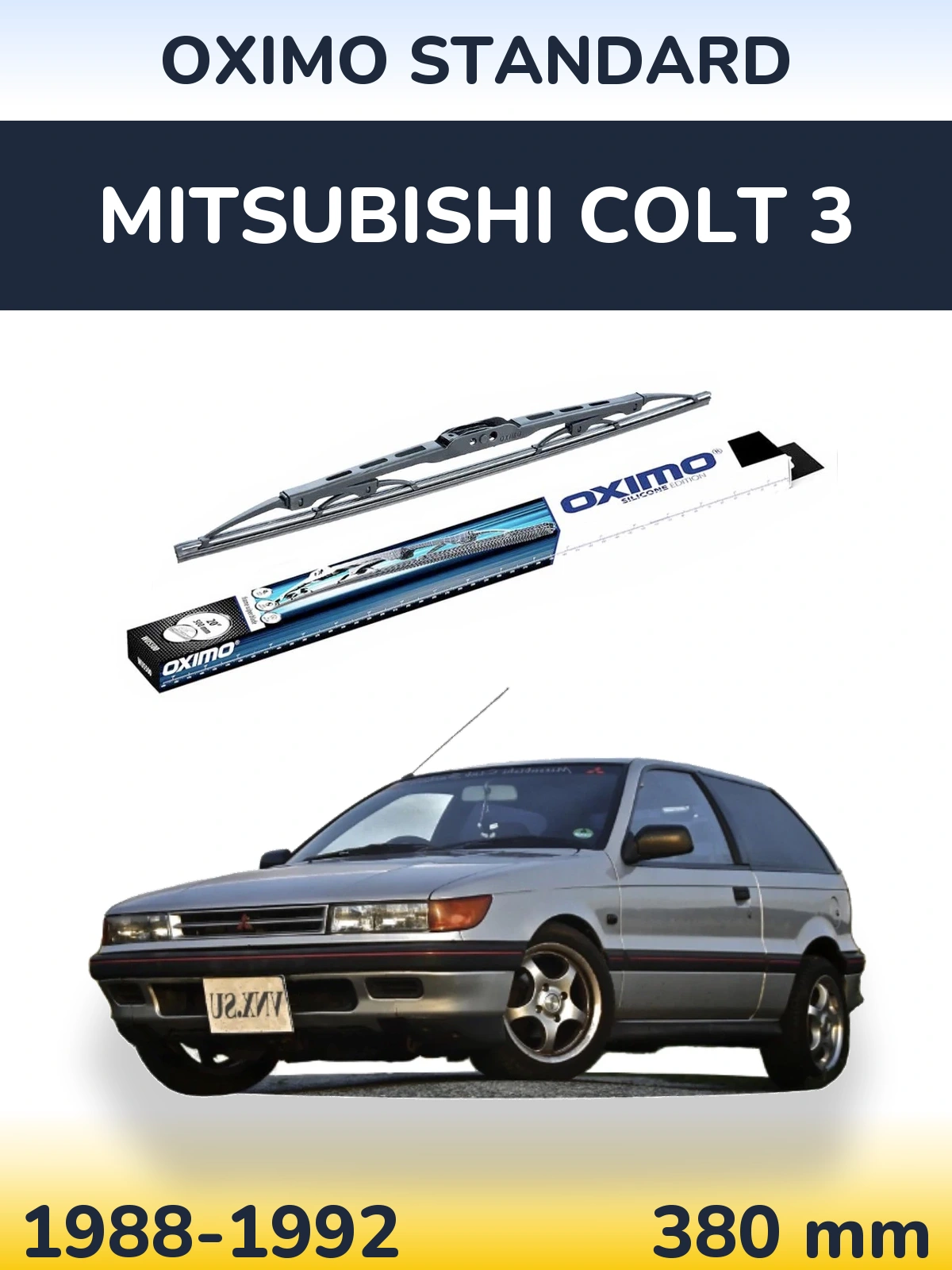 Rear wiper blade Oximo Standard 375 mm for Mitsubishi Colt 3 1988-1992