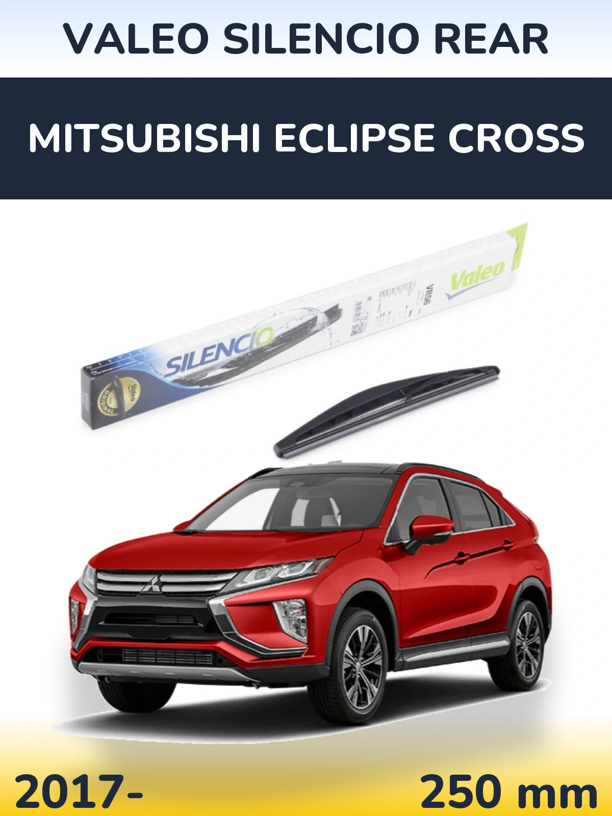Rear wiper blade Valeo Silencio Rear 240 mm for Mitsubishi Eclipse Cross 2017-2026
