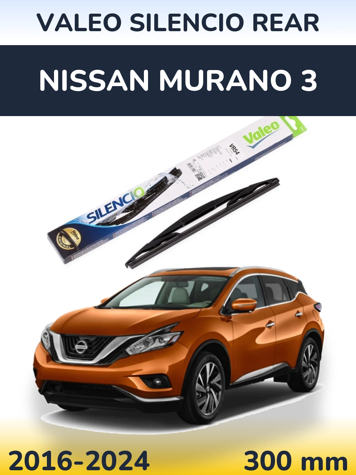 Rear wiper blade Valeo Silencio Rear 300 mm for Nissan Murano 3 2016-2024