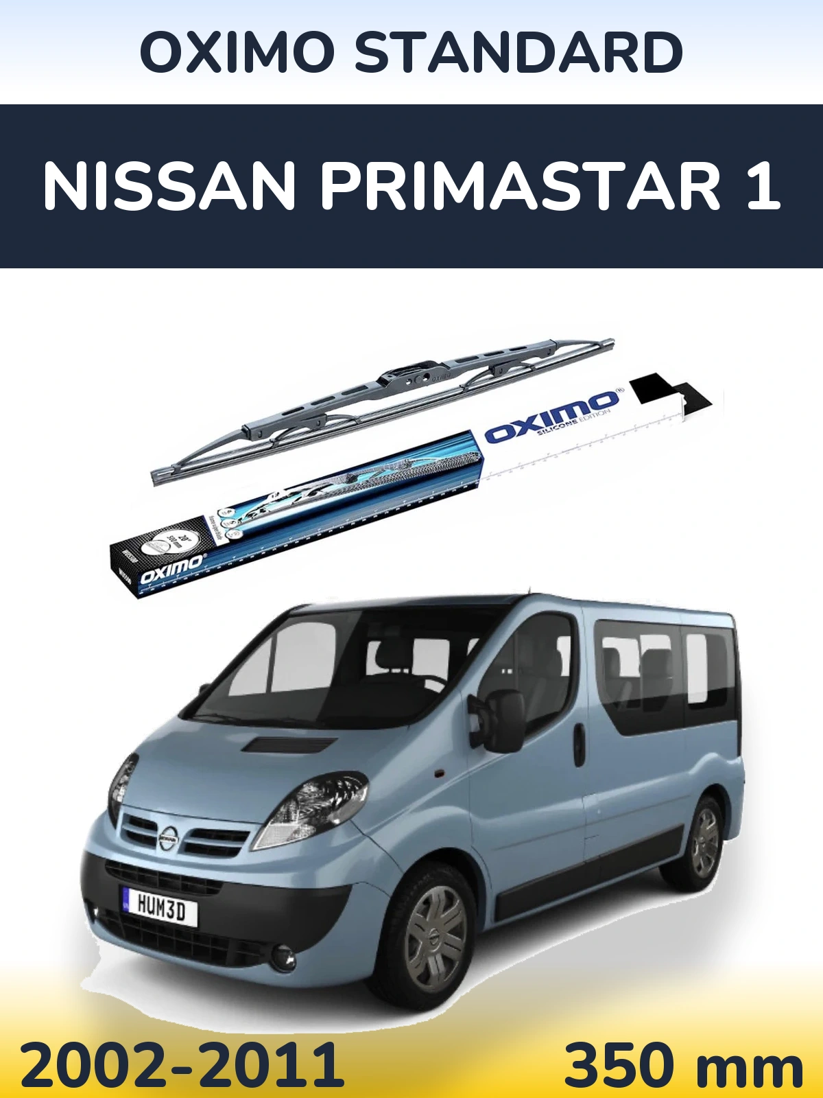 Rear wiper blade Oximo Standard 350 mm for Nissan Primastar 1 2002-2011