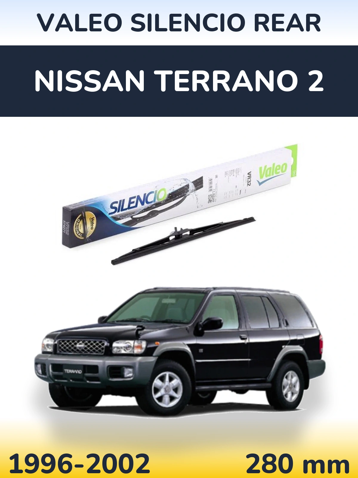 Задний дворник Valeo Silencio Rear 280 мм для Nissan Terrano 2 1996-2002
