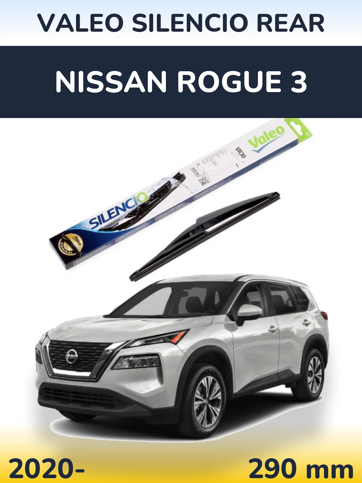 Rear wiper blade Valeo Silencio Rear 290 mm for Nissan Rogue 3 2020-2026
