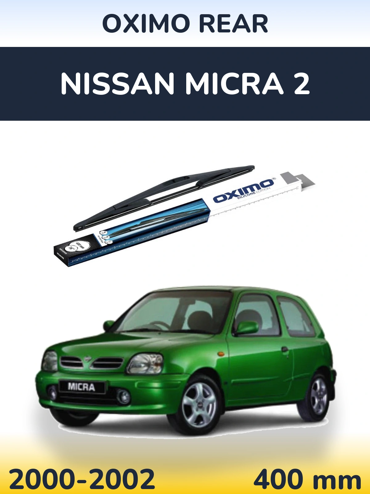 Rear wiper blade Oximo Rear 400 mm for Nissan Micra 2 2000-2002