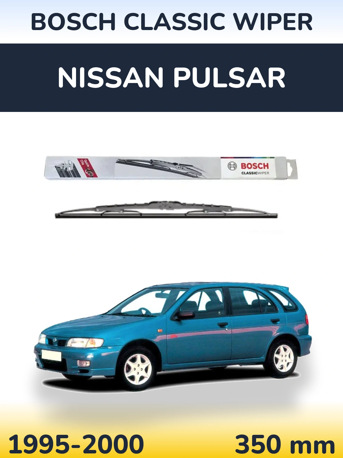 Задний дворник BOSCH Classic Wiper 340 мм для Nissan Pulsar 1995-2000
