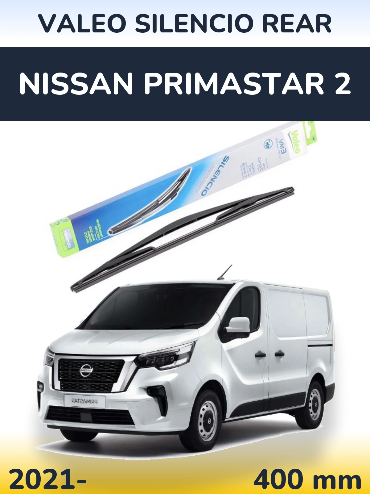 Задний дворник Valeo Silencio Rear 400 мм для Nissan Primastar 2 2021-2026