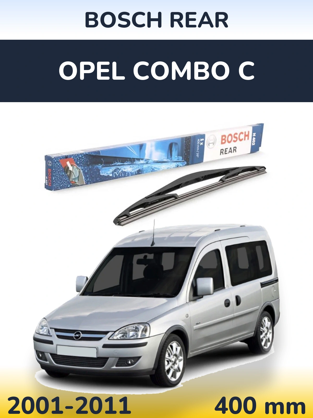 Задня щітка BOSCH Rear 400 мм для Opel Combo C 2001-2011