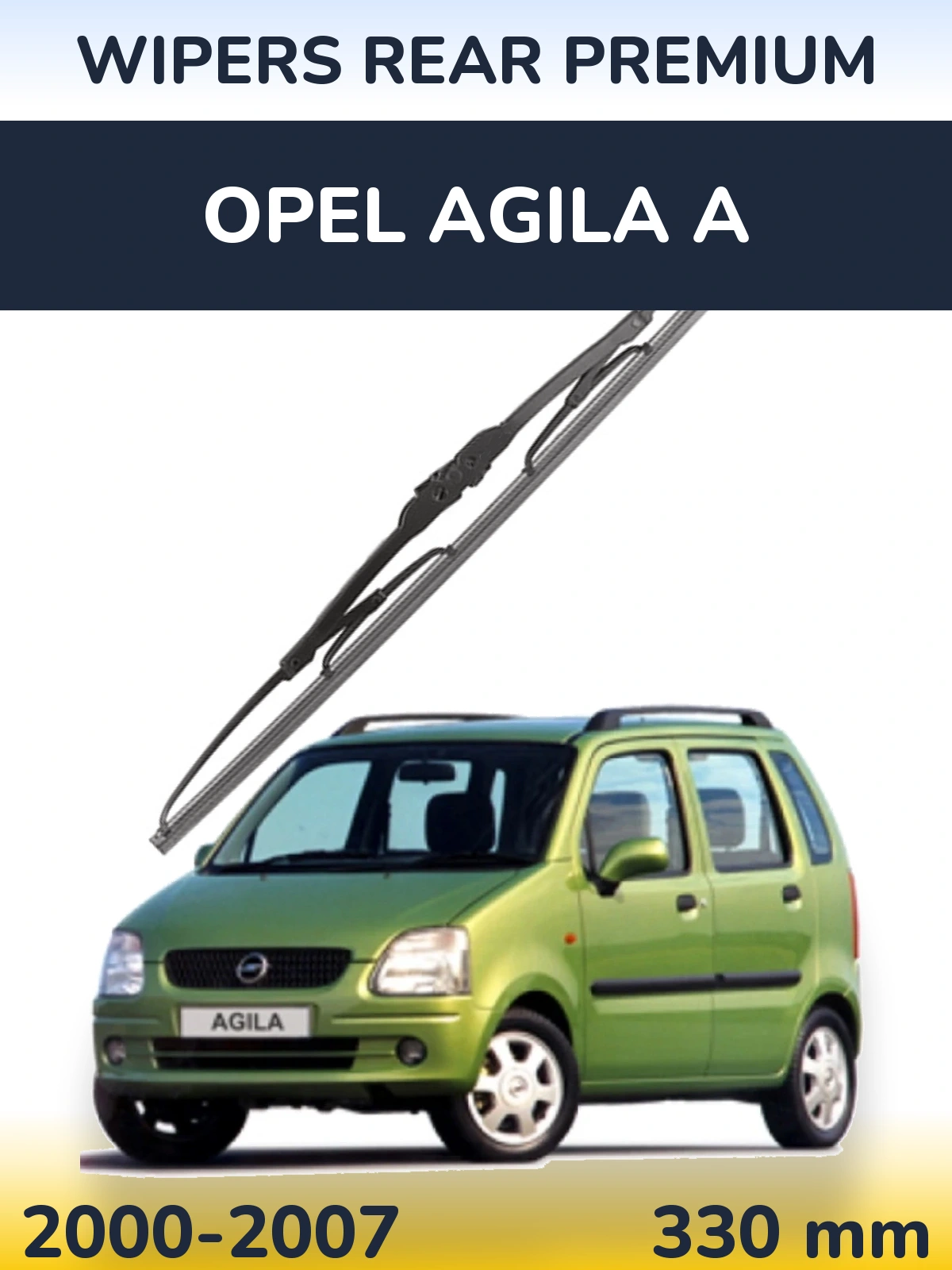 Задня щітка WIPERS REAR PREMIUM 330 мм для Opel Agila A 2000-2007