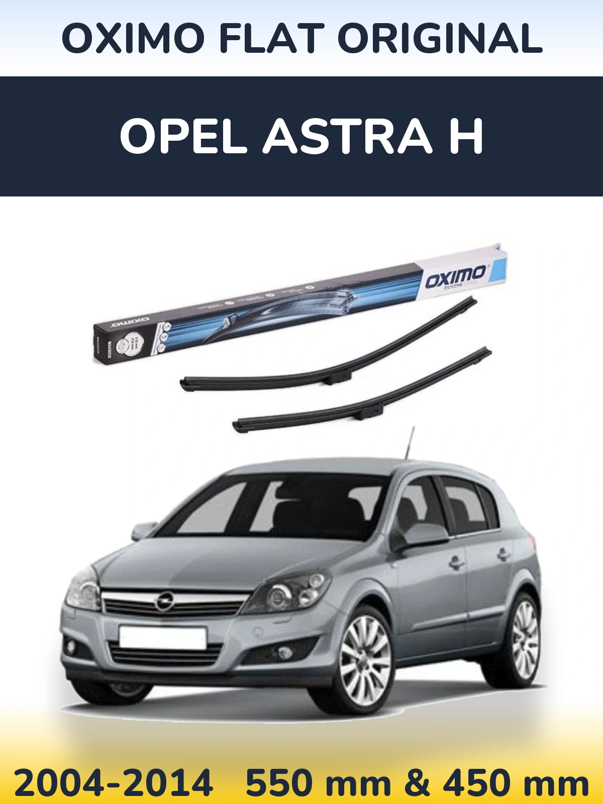 Комплект передних дворников Oximo Flat Original 550 & 450 мм для Opel Astra H 2004-2014