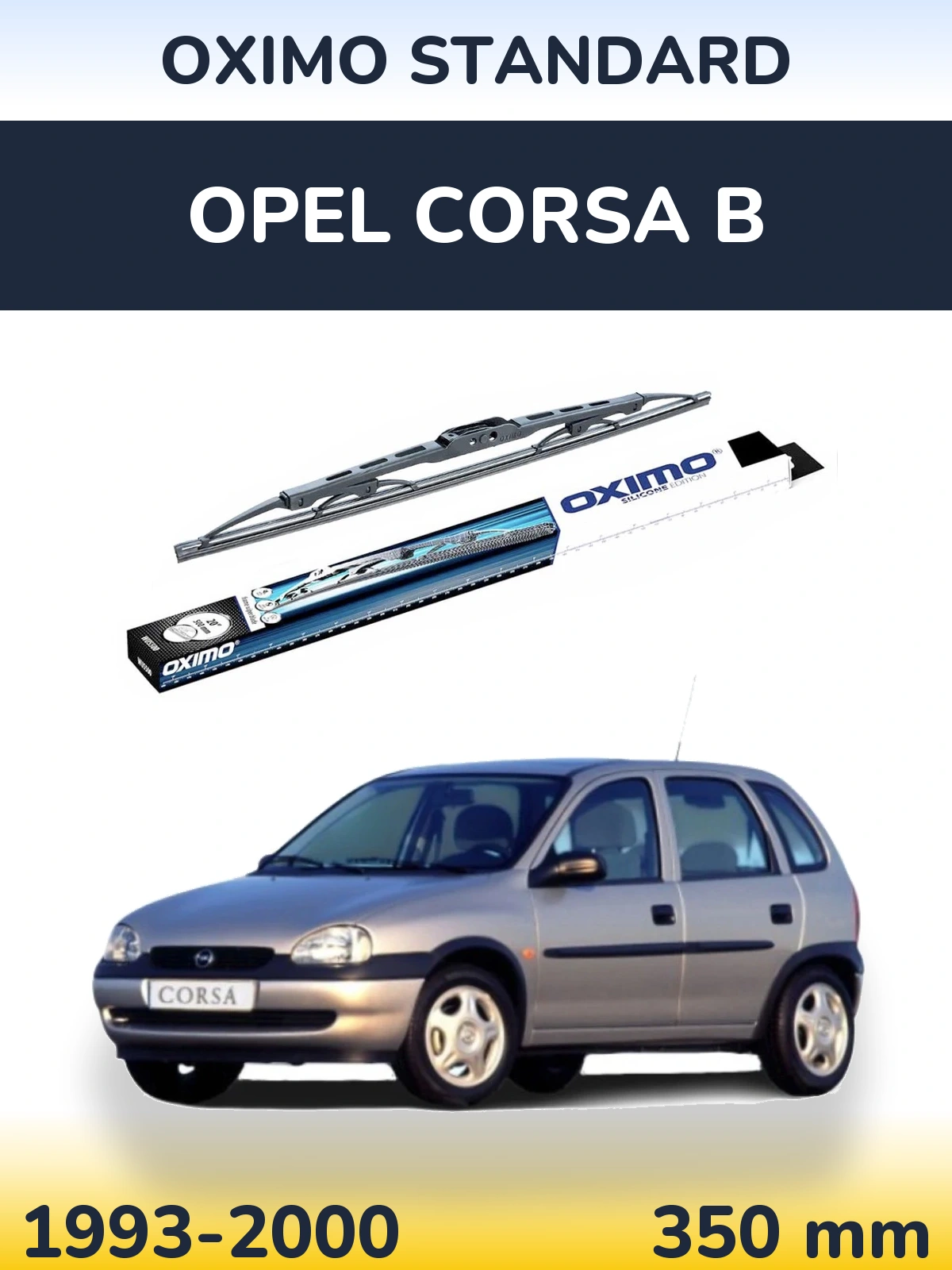 Rear wiper blade Oximo Standard 350 mm for Opel Corsa B 1993-2000