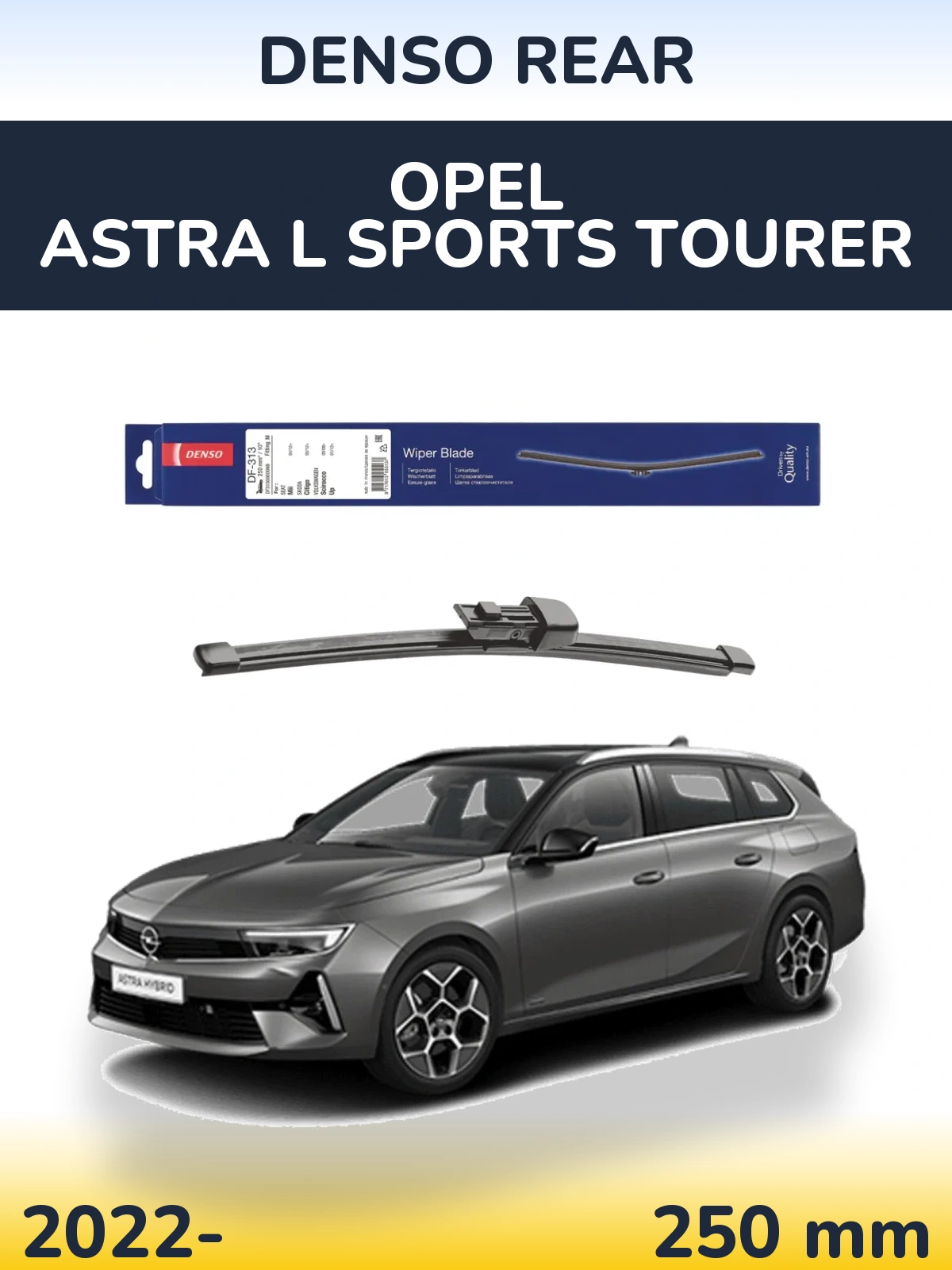 Rear wiper blade Denso Rear 250 mm for Opel Astra L Sports Tourer 2022-2026