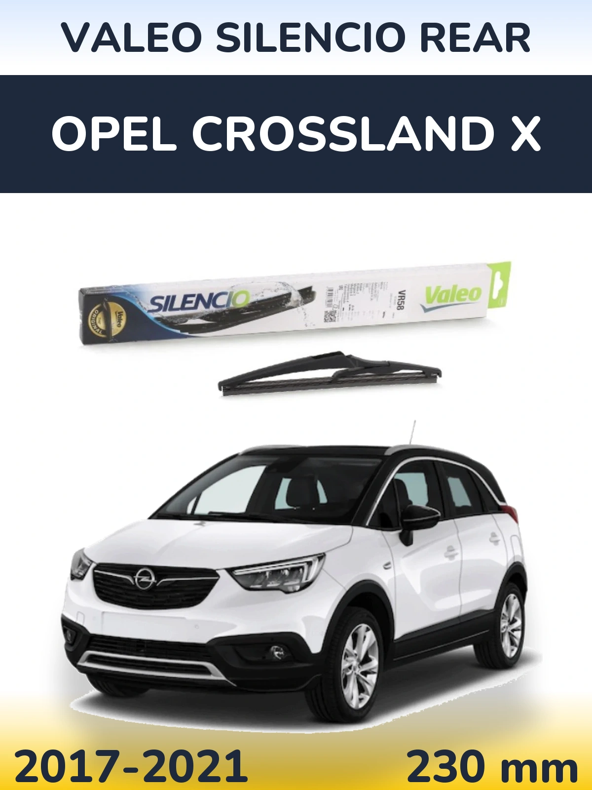Задний дворник Valeo Silencio Rear 240 мм для Opel Crossland X 2017-2021