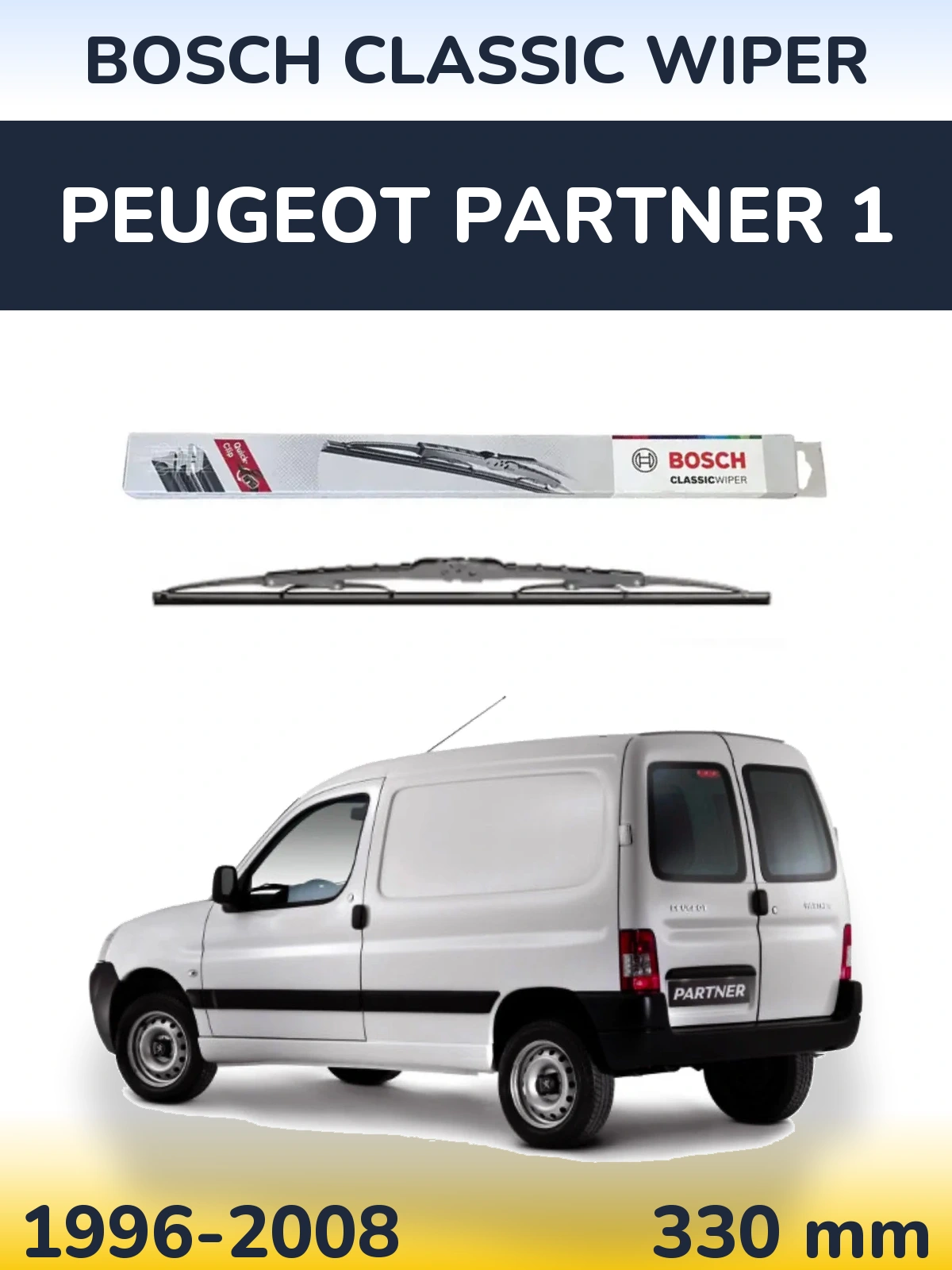 Задний дворник BOSCH Classic Wiper 340 мм для Peugeot Partner 1 1996-2008