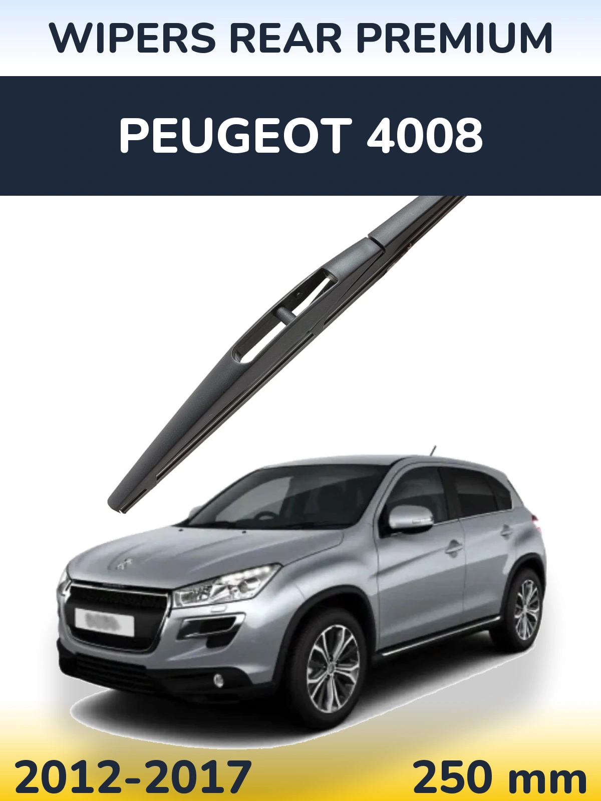 Rear wiper blade WIPERS REAR PREMIUM 250 mm for Peugeot 4008 2012-2017