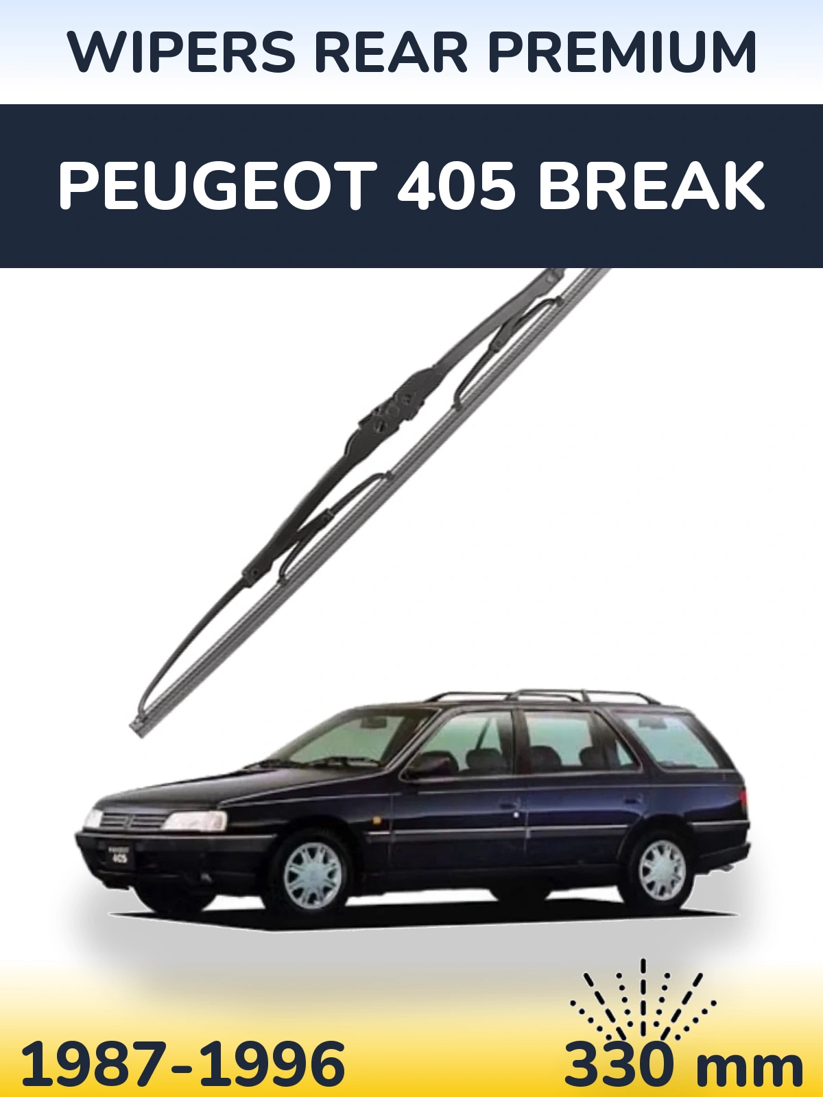 Задний дворник WIPERS REAR PREMIUM 330 мм для Peugeot 405 Break 1987-1996