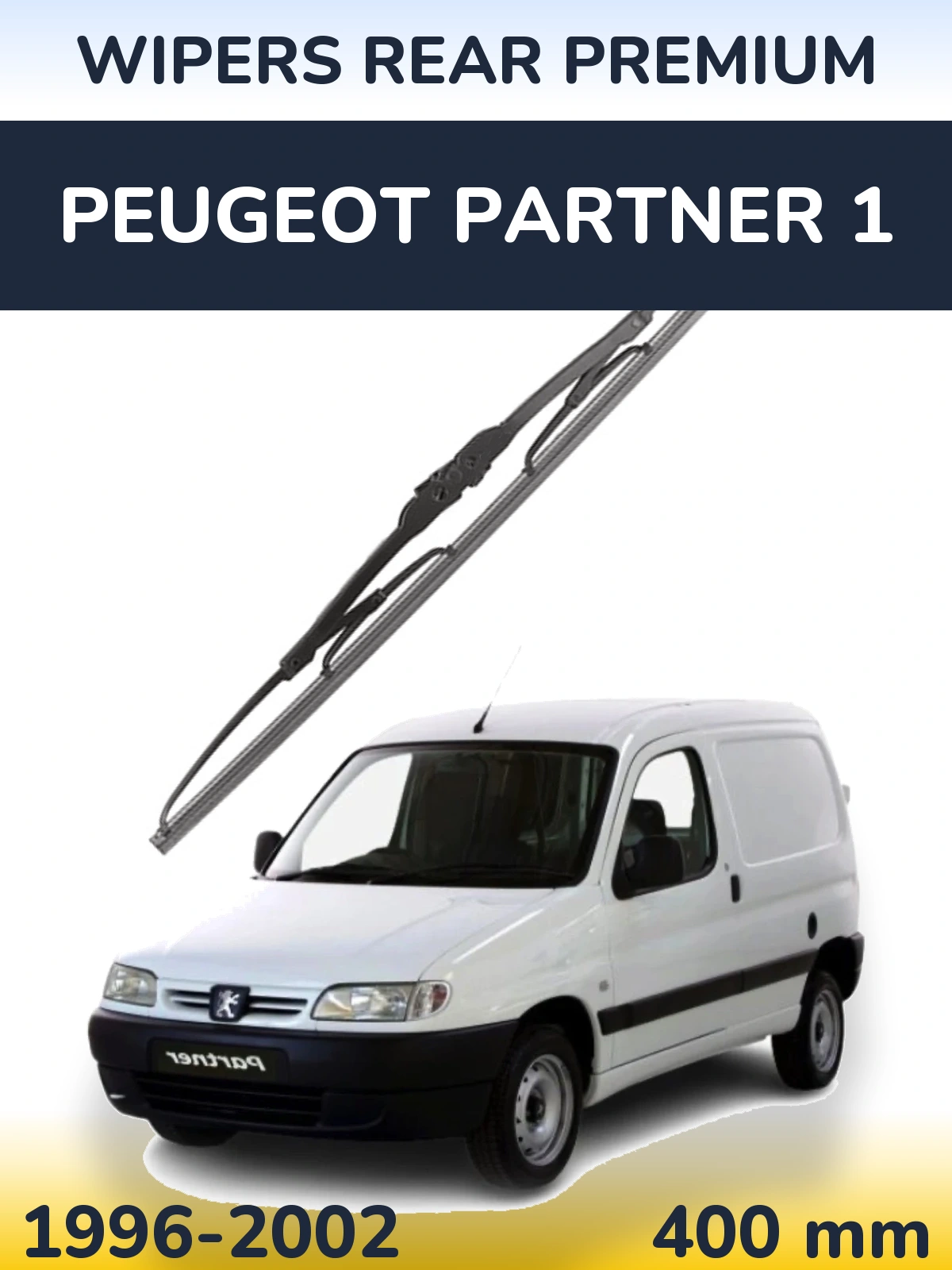 Rear wiper blade WIPERS REAR PREMIUM 400 mm for Peugeot Partner 1 1996-2002